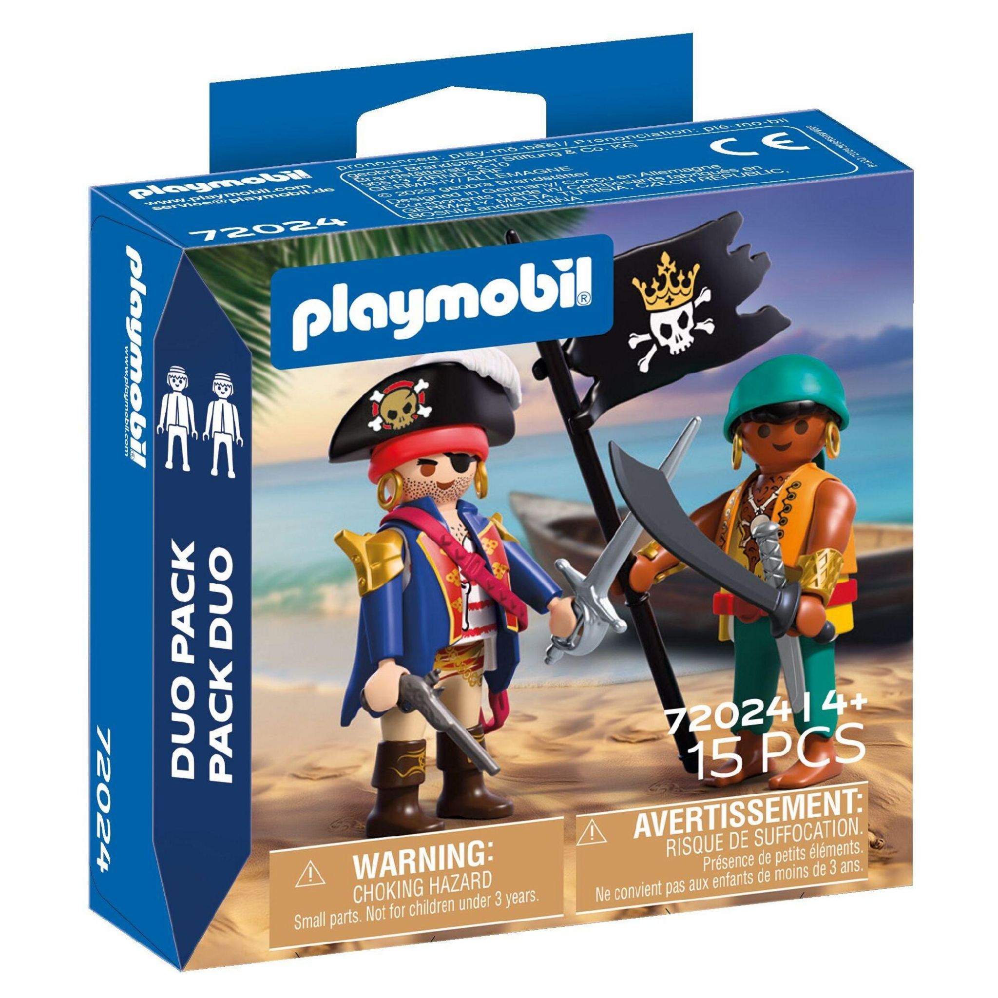 PLAYMOBIL 72024 - Duo Pirates avec drapeau