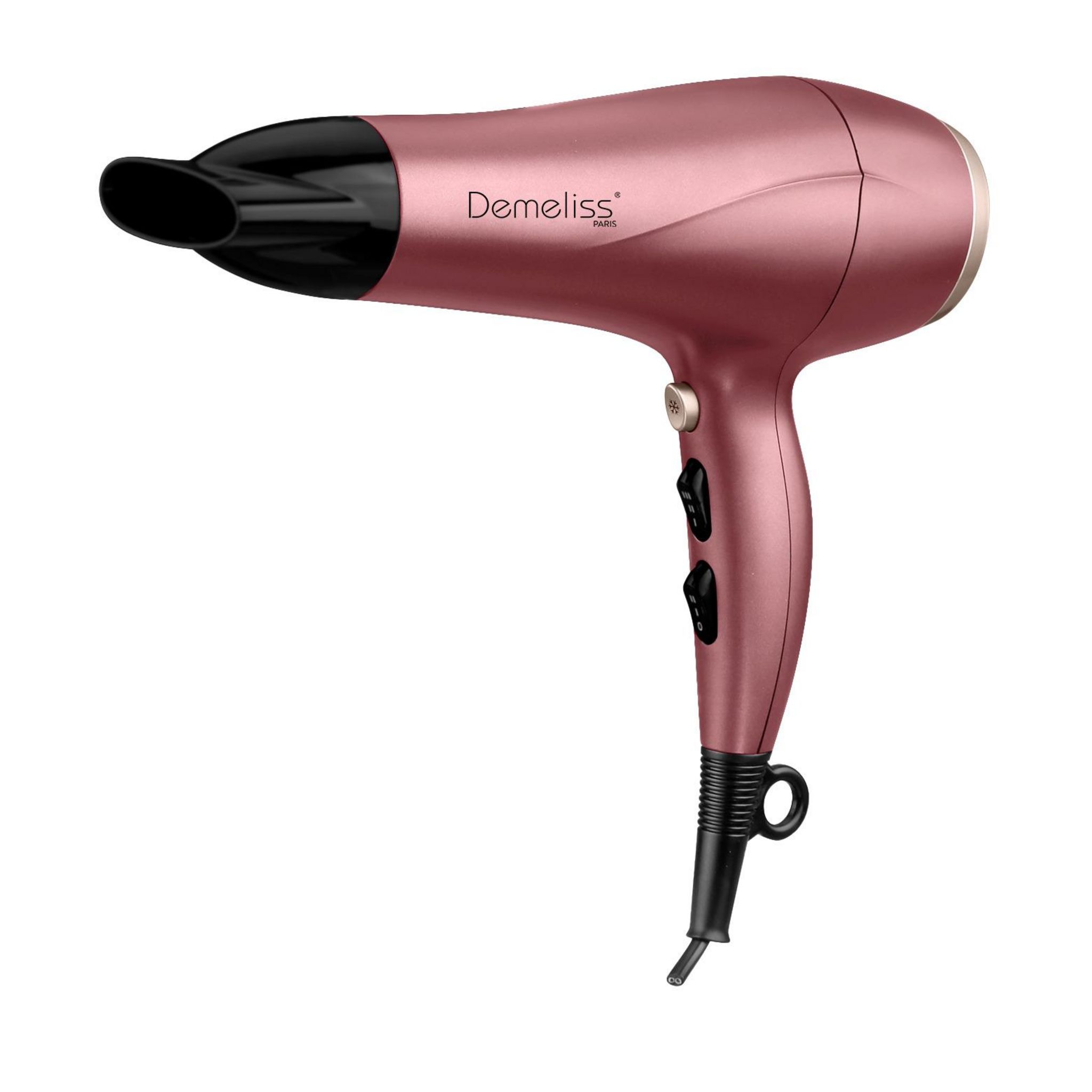 Voir la diapositive 2 : DEMELISS Coffret Sèche cheveux + lisseur collection CHERRY