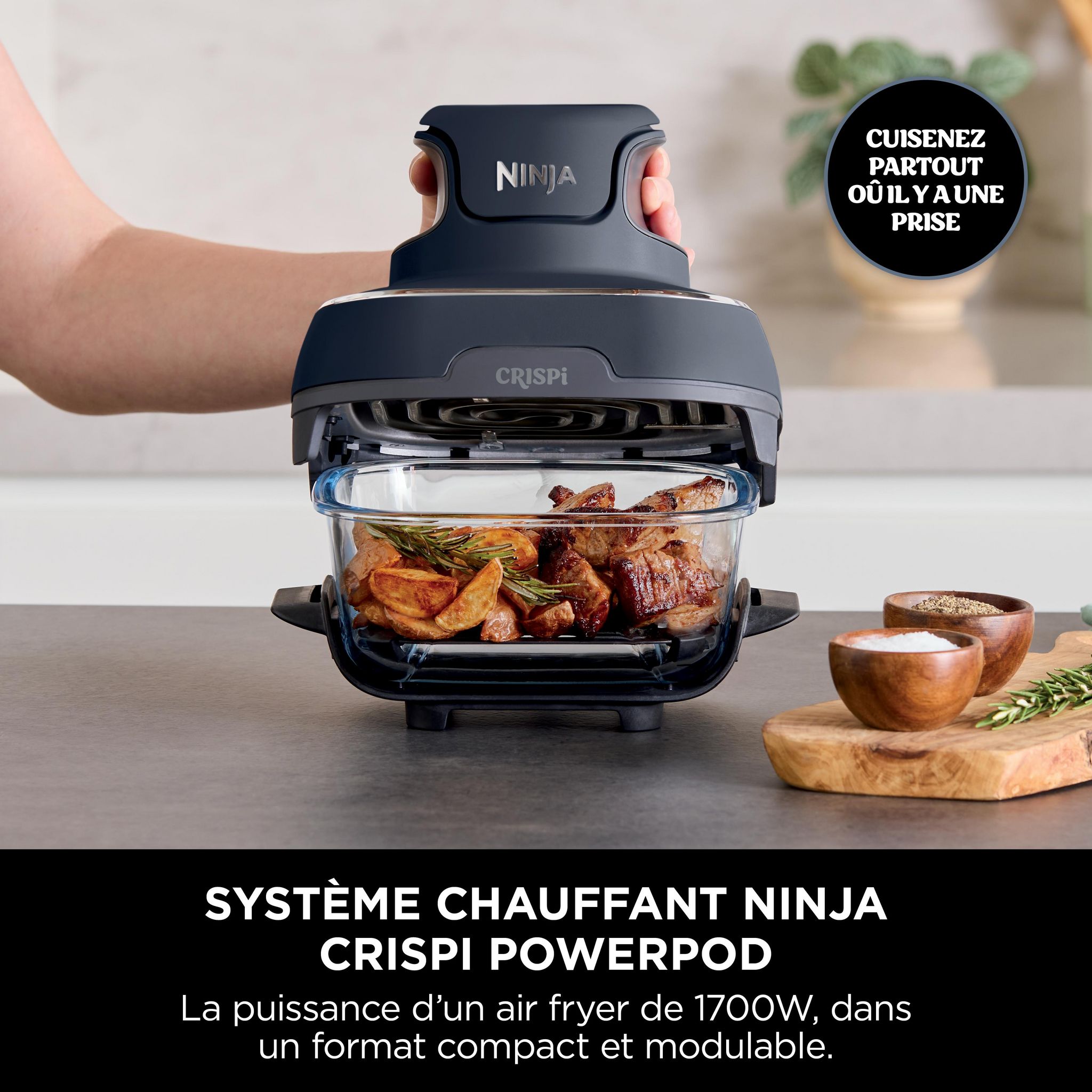 Voir la diapositive 5 : NINJA Crispi Airfryer FN101EUGY - Bleu