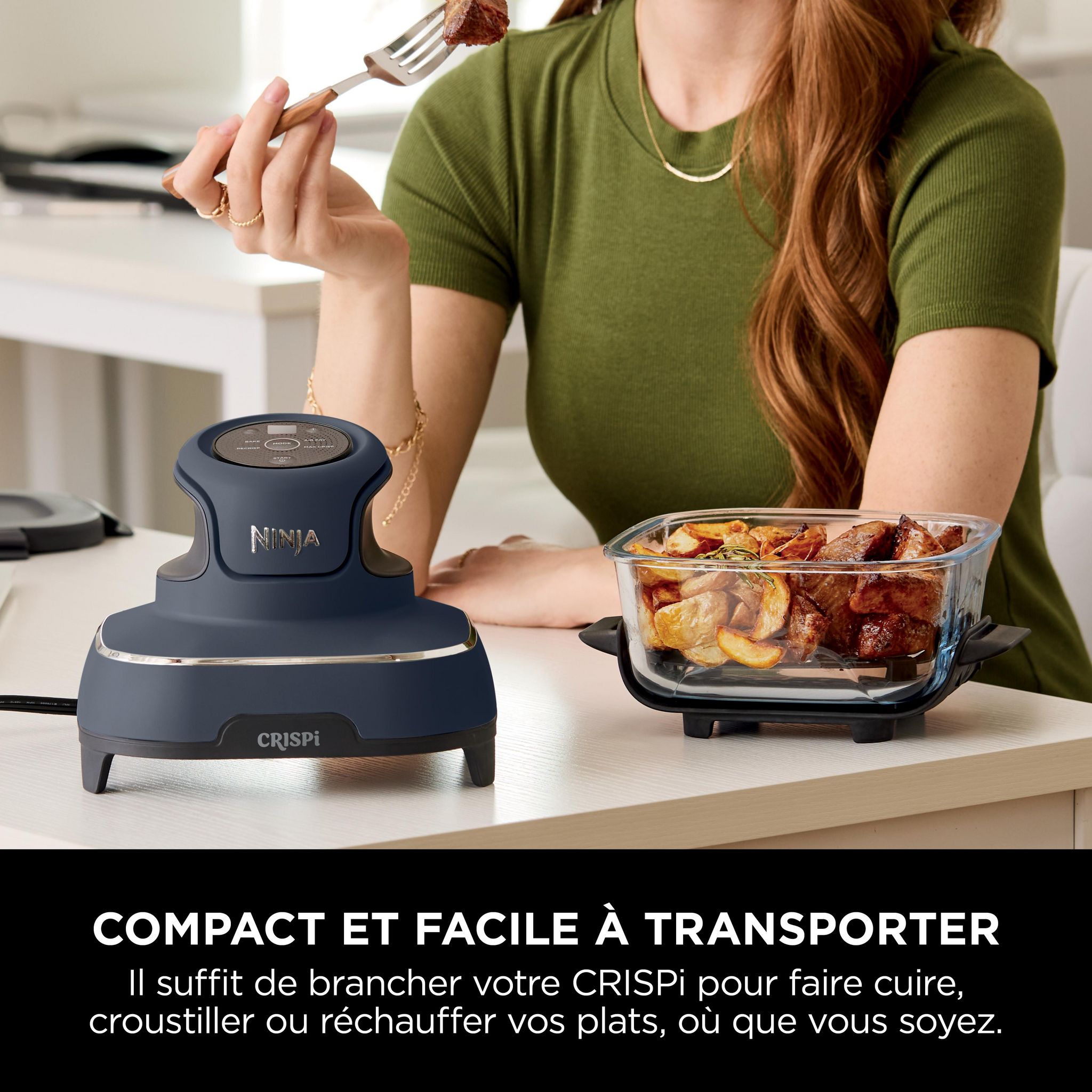 Voir la diapositive 10 : NINJA Crispi Airfryer FN101EUGY - Bleu