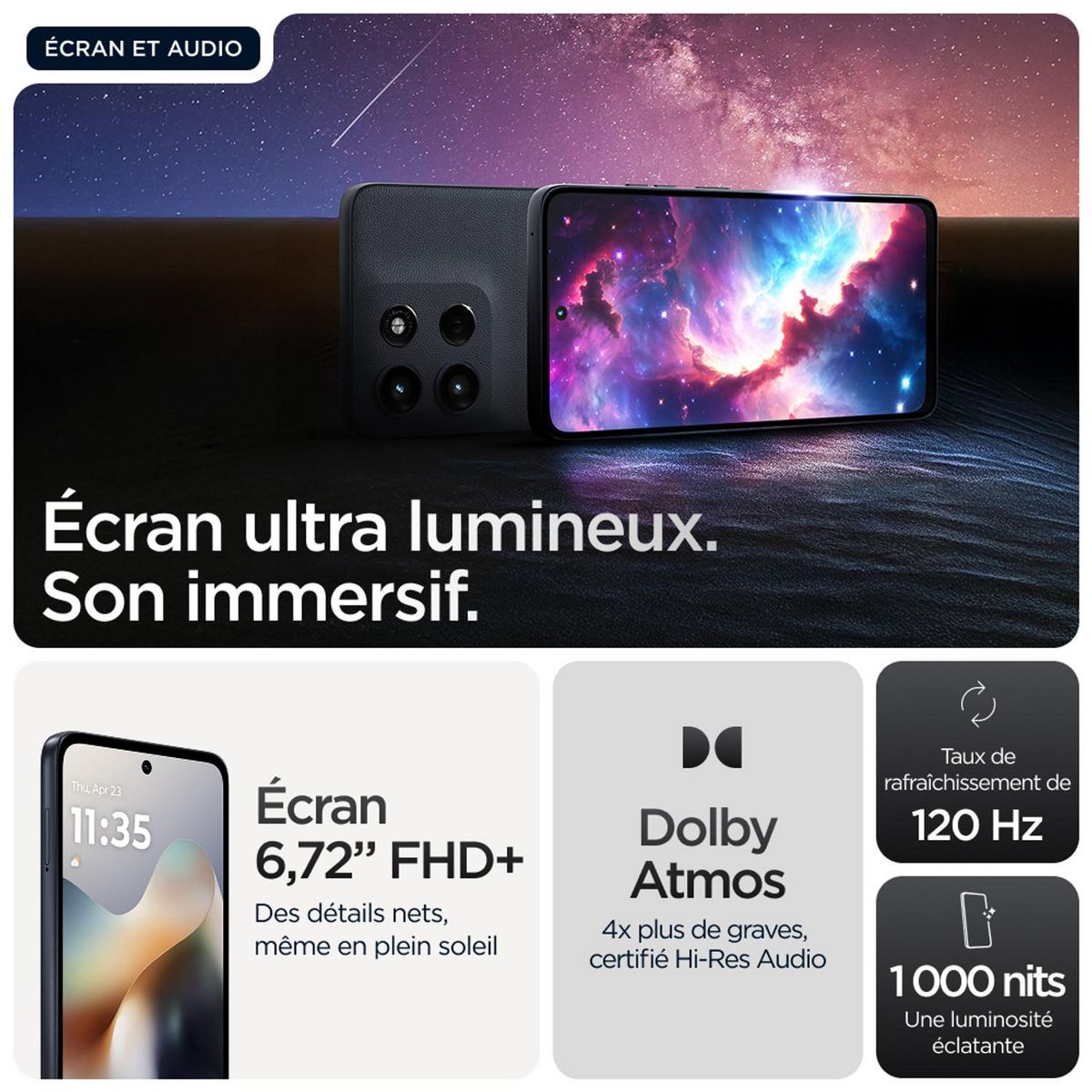 MOTOROLA Pack G56 8Go - 256Go avec BUDS