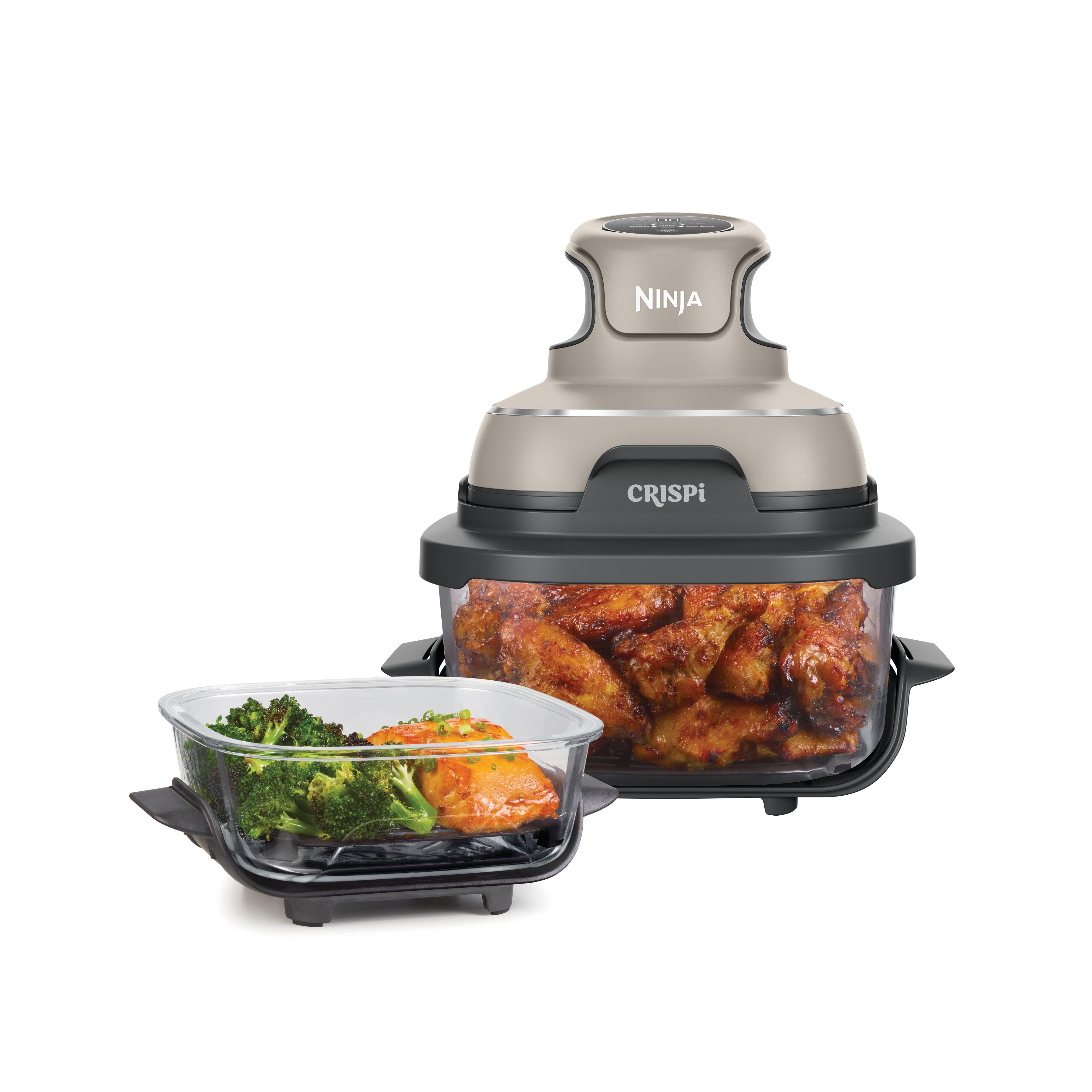Voir la diapositive 2 : NINJA Crispi Airfryer  FN101EUST en verre - Beige