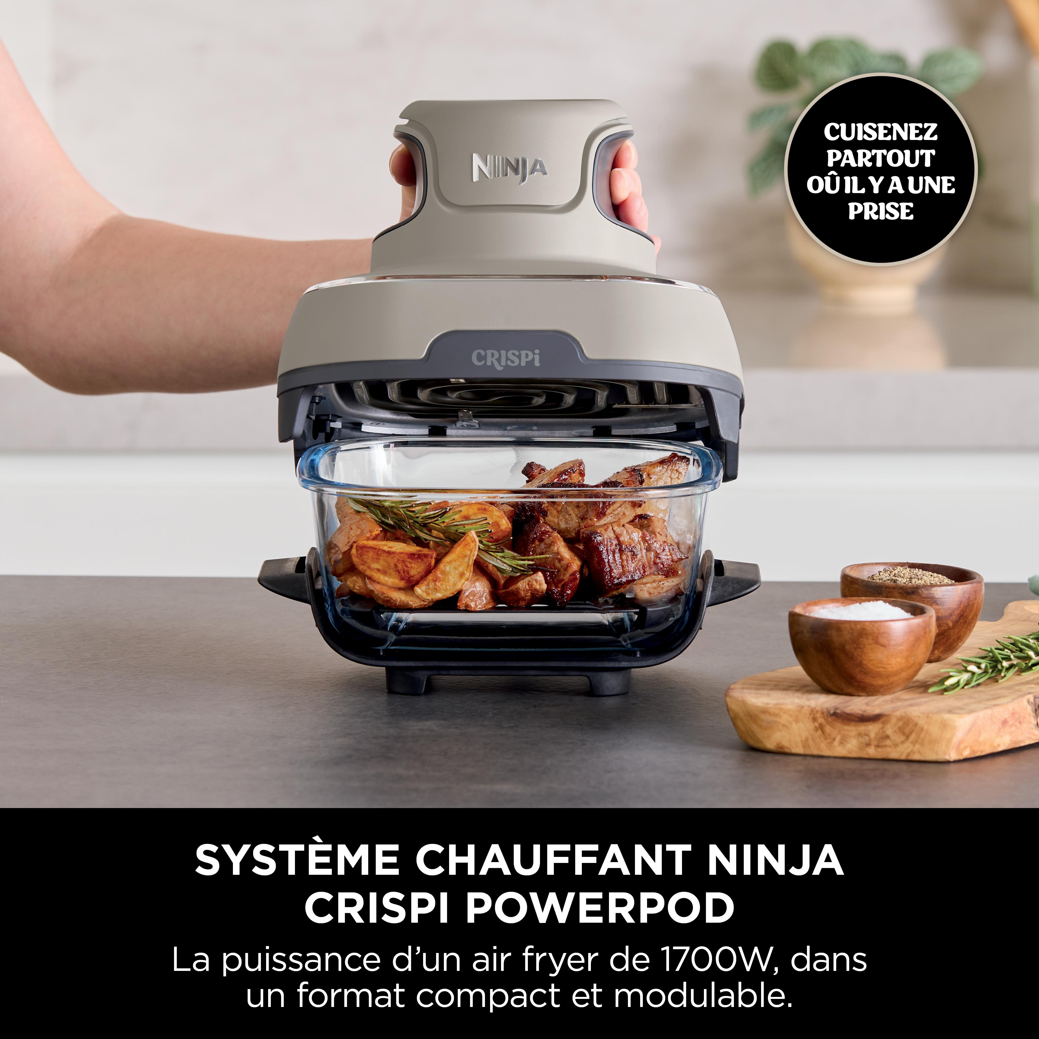 Voir la diapositive 6 : NINJA Crispi Airfryer  FN101EUST en verre - Beige