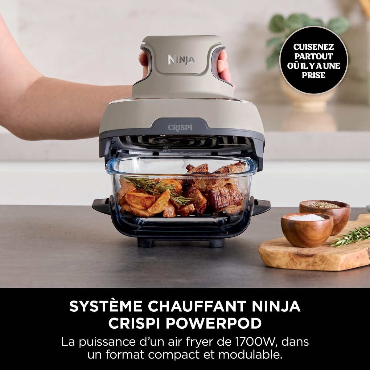 NINJA Crispi Airfryer en verre - Beige