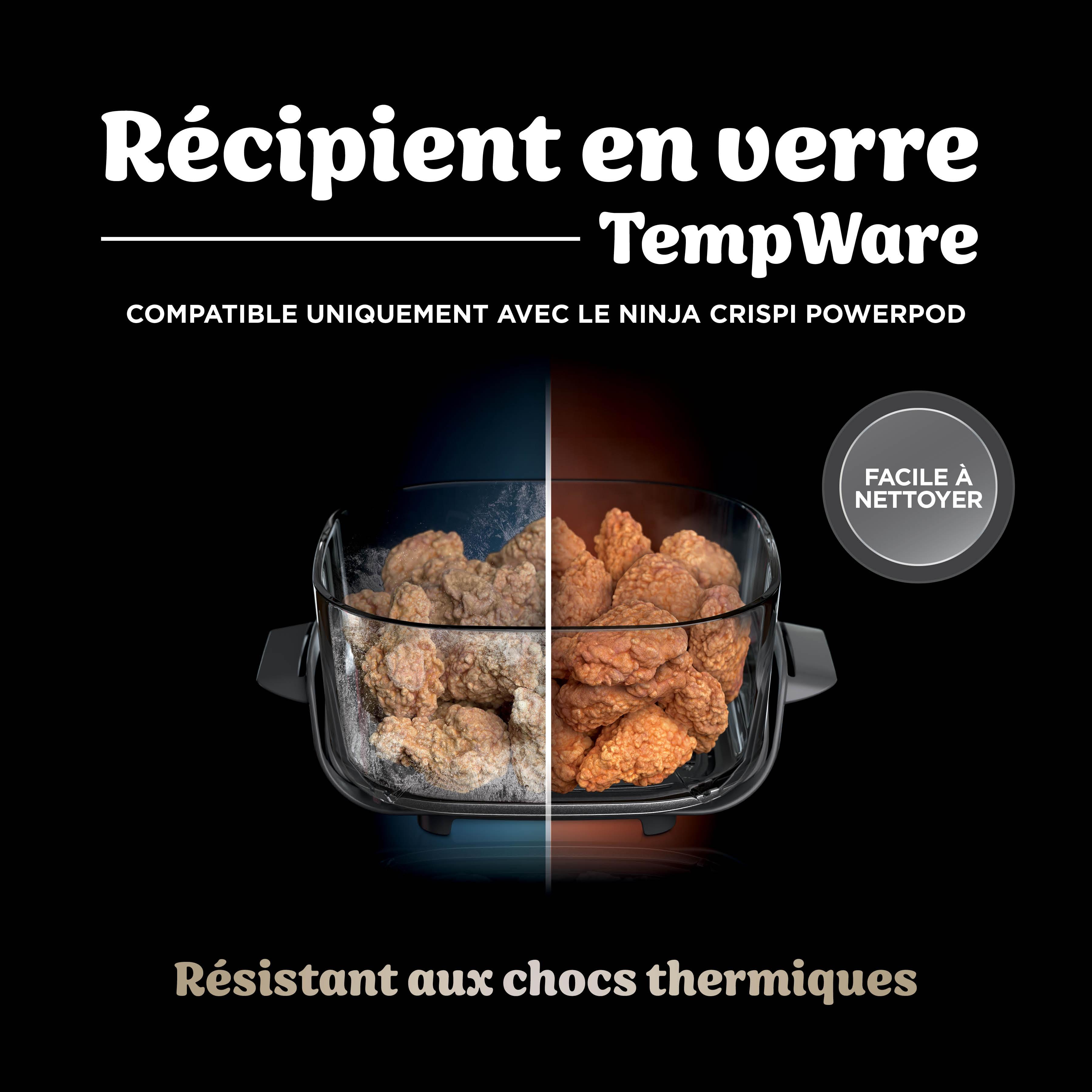 Voir la diapositive 7 : NINJA Crispi Airfryer  FN101EUST en verre - Beige
