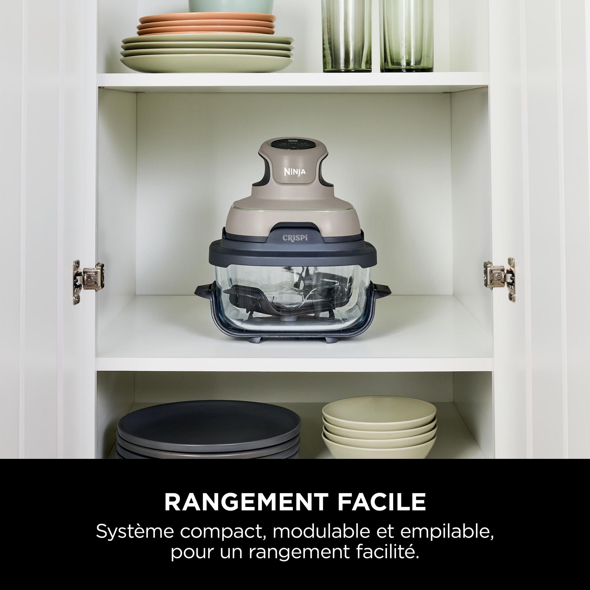 Voir la diapositive 11 : NINJA Crispi Airfryer en verre - Beige