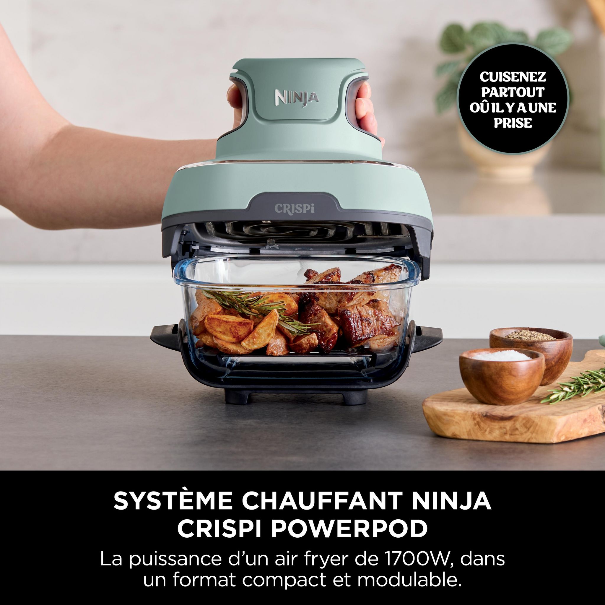 Voir la diapositive 5 : NINJA Crispi Airfryer FN101EUSG - Vert