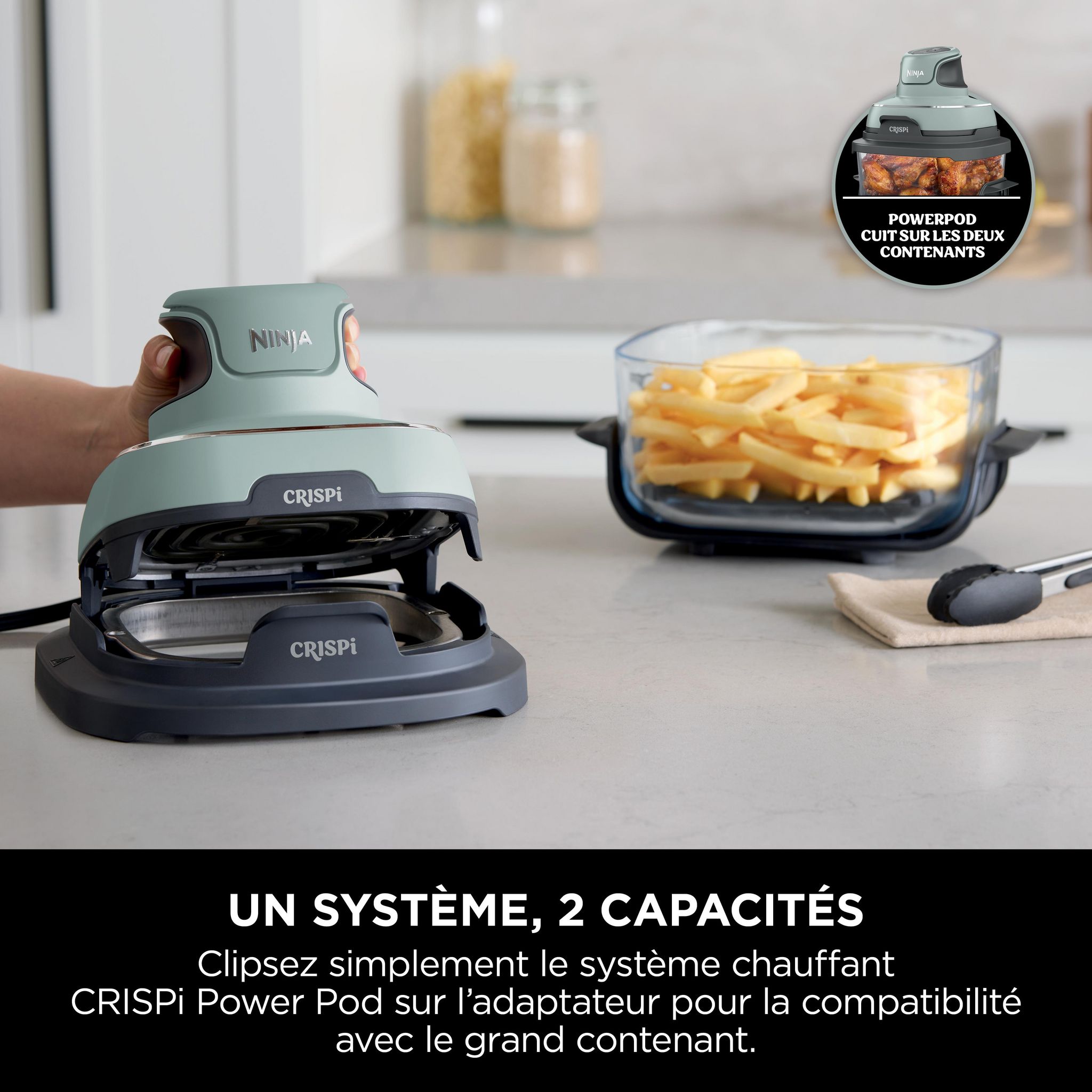 Voir la diapositive 8 : NINJA Crispi Airfryer FN101EUSG - Vert