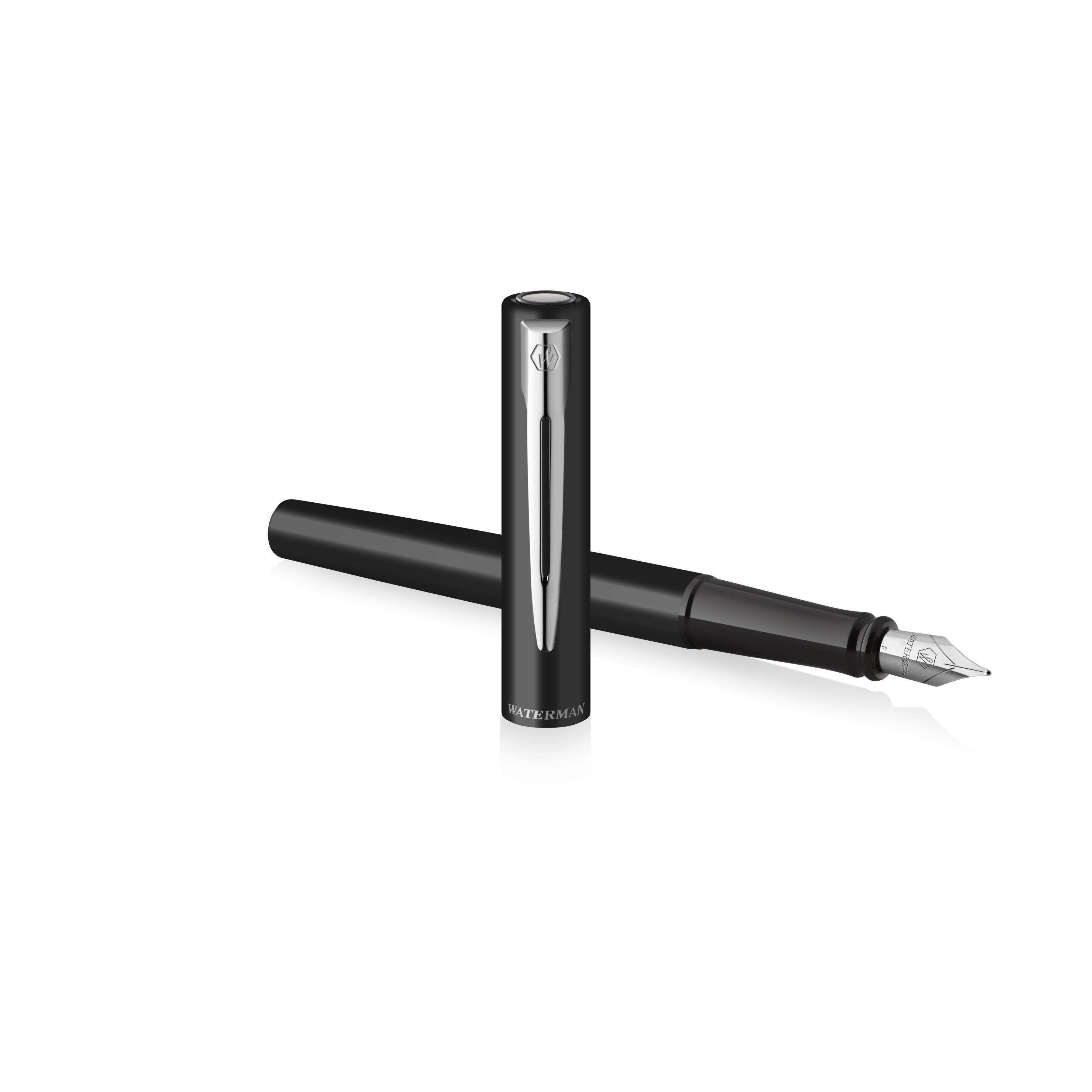 Plume Allure Noir pointe Fine Waterman + 1 cartouche longue