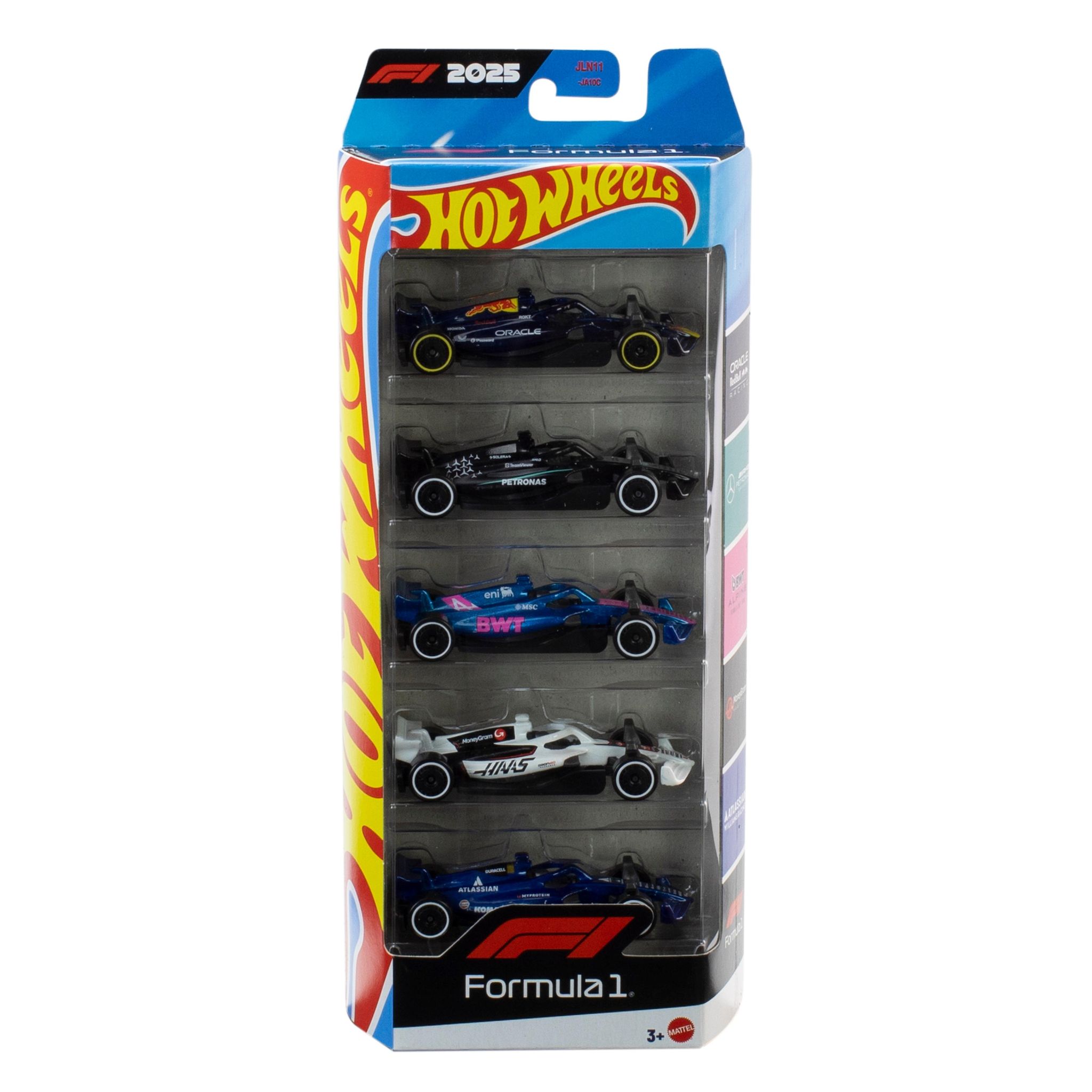 MATTEL Pack de 5 voitures Formule 1 Hot Wheels