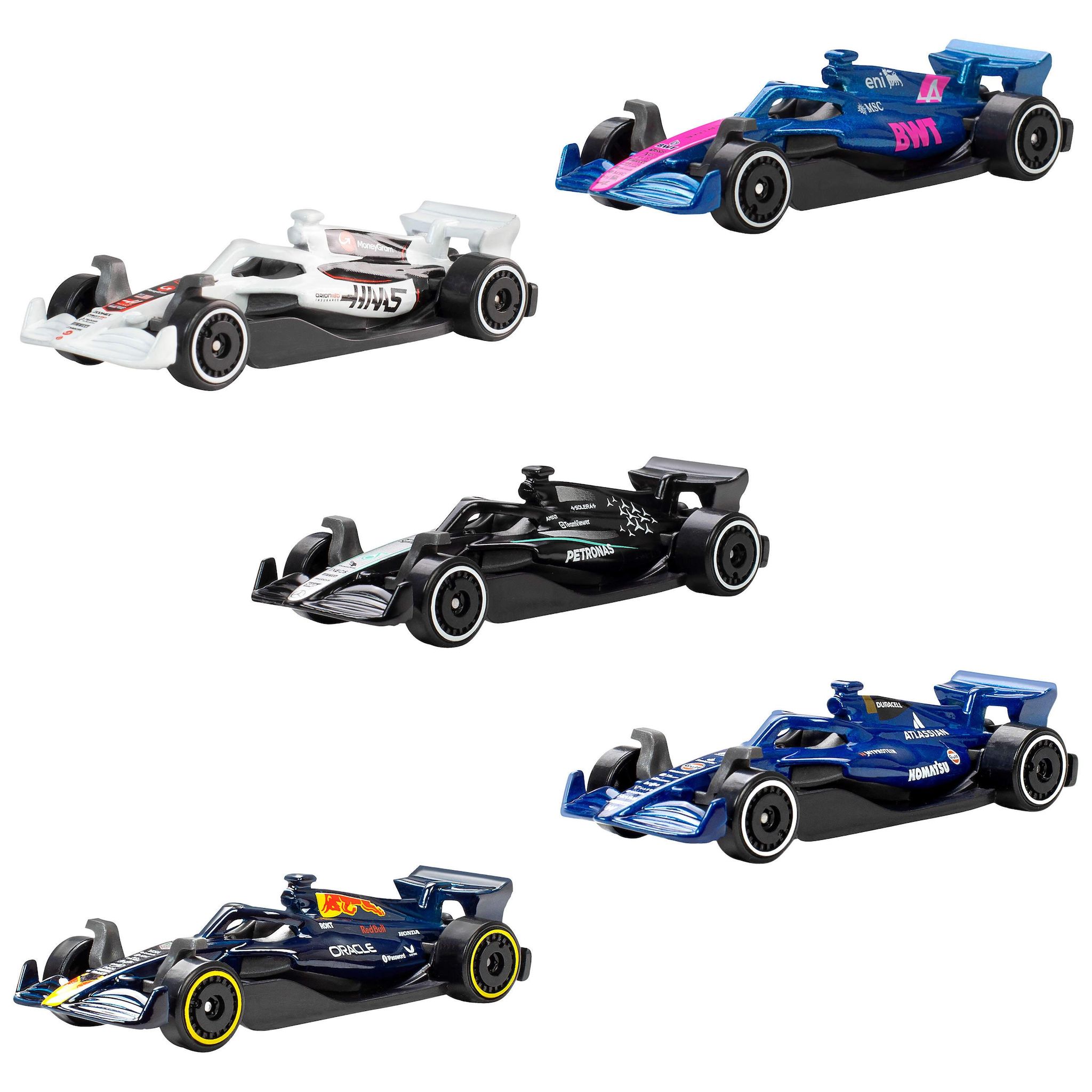 Voir la diapositive 2 : MATTEL Pack de 5 voitures Formule 1 Hot Wheels