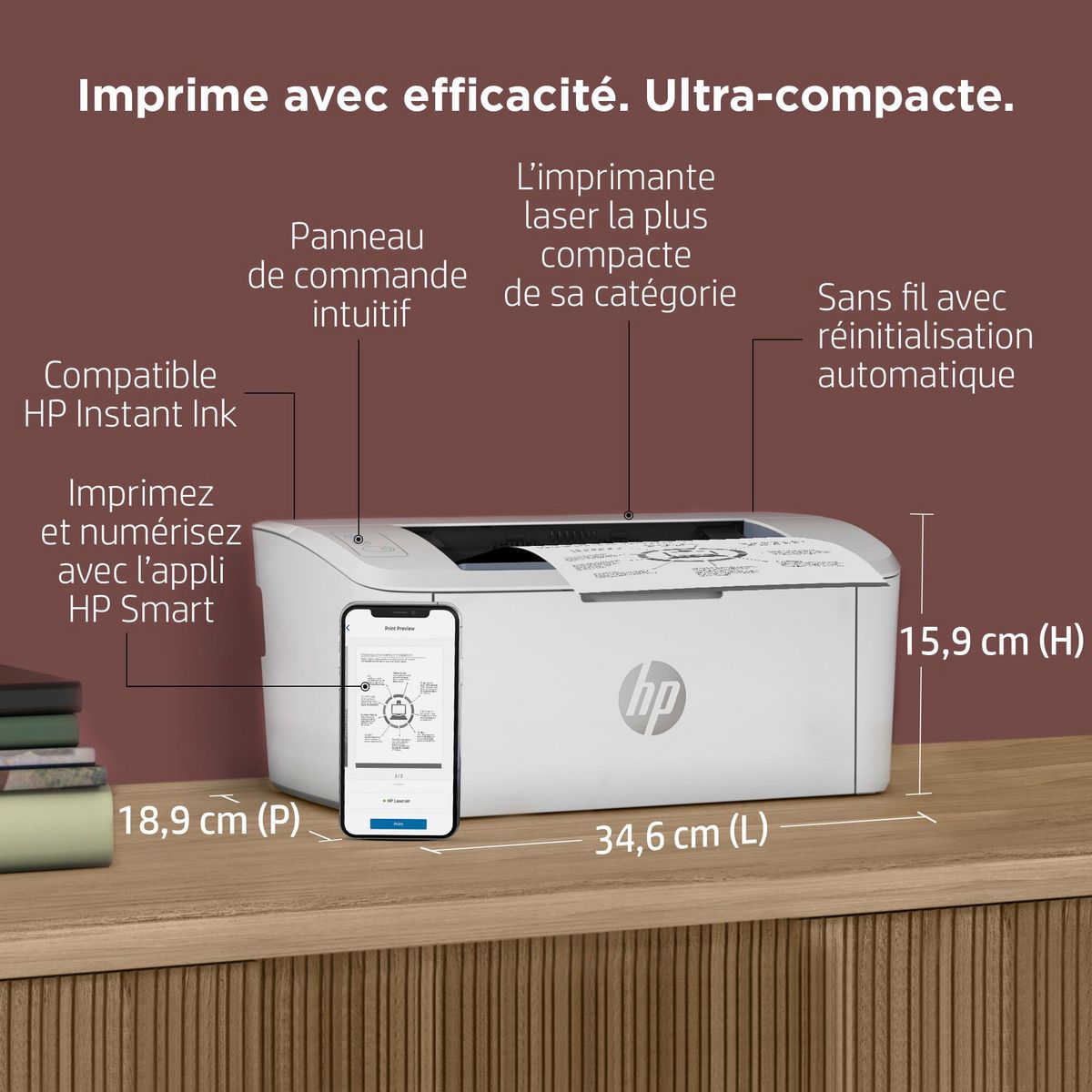 HP Imprimante LaserJet M110W - Blanc