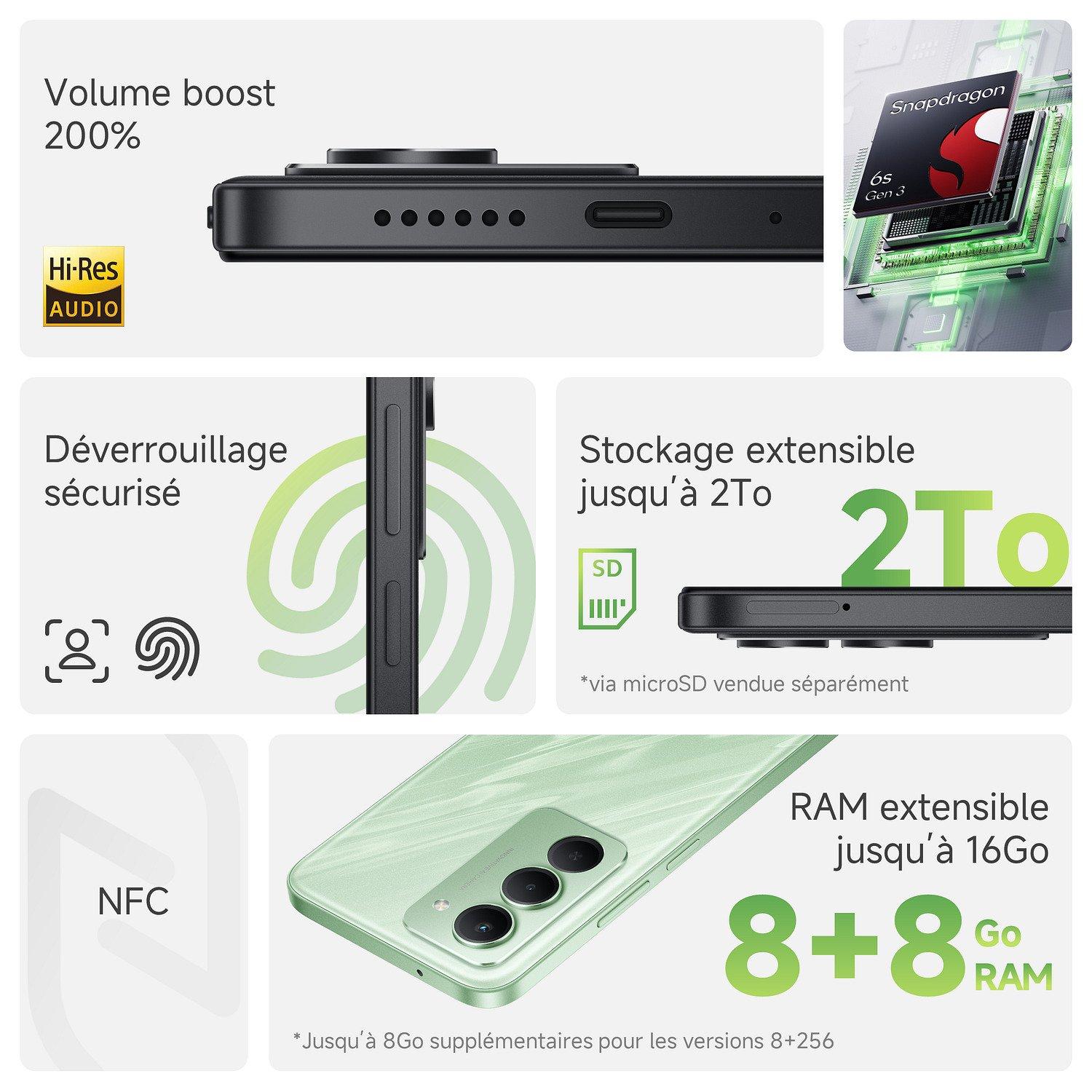Voir la diapositive 5 : XIAOMI Pack Redmi 15 5G 256Go+Coque+Verre trempé