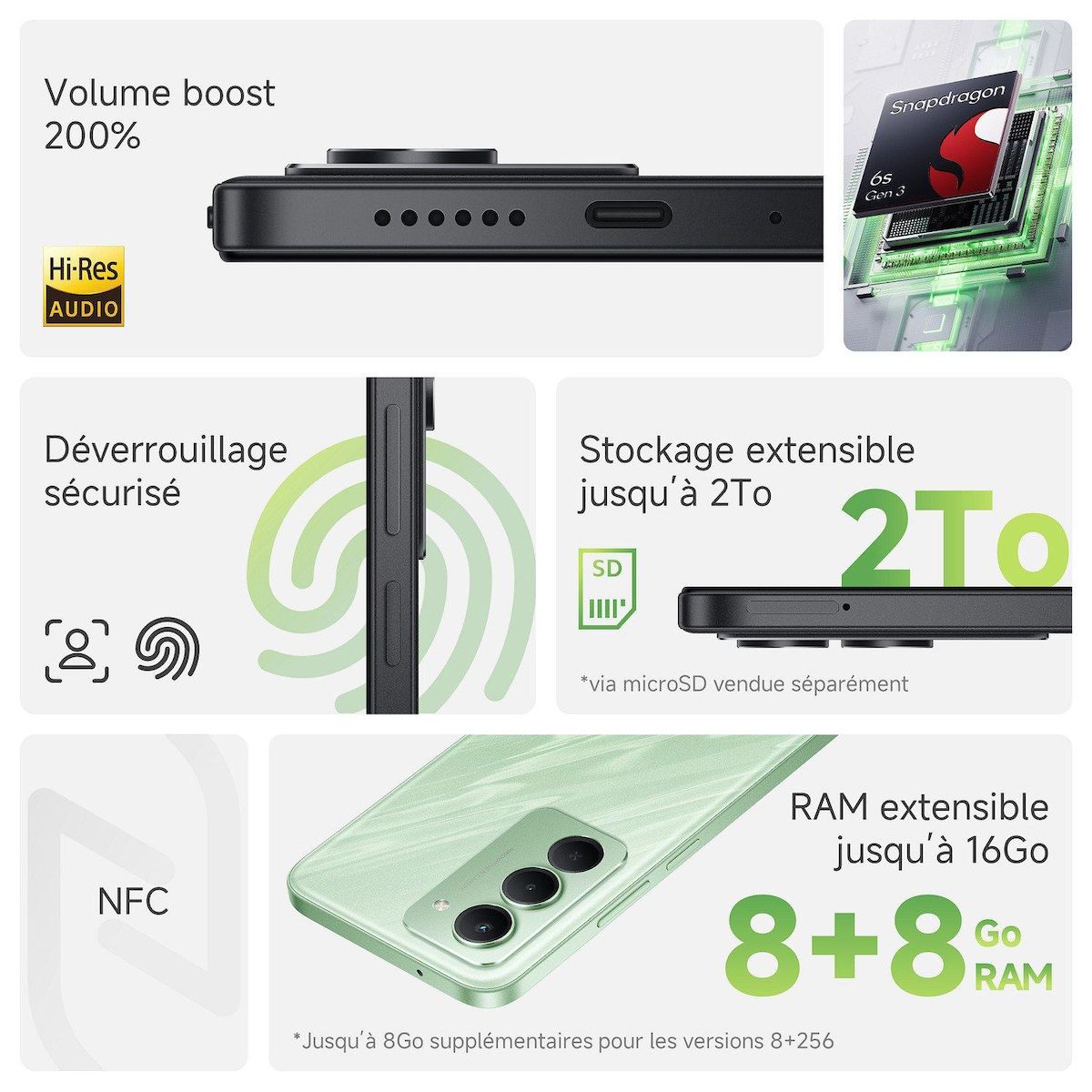 XIAOMI Pack Redmi 15 5G 256Go+Coque+Verre trempé