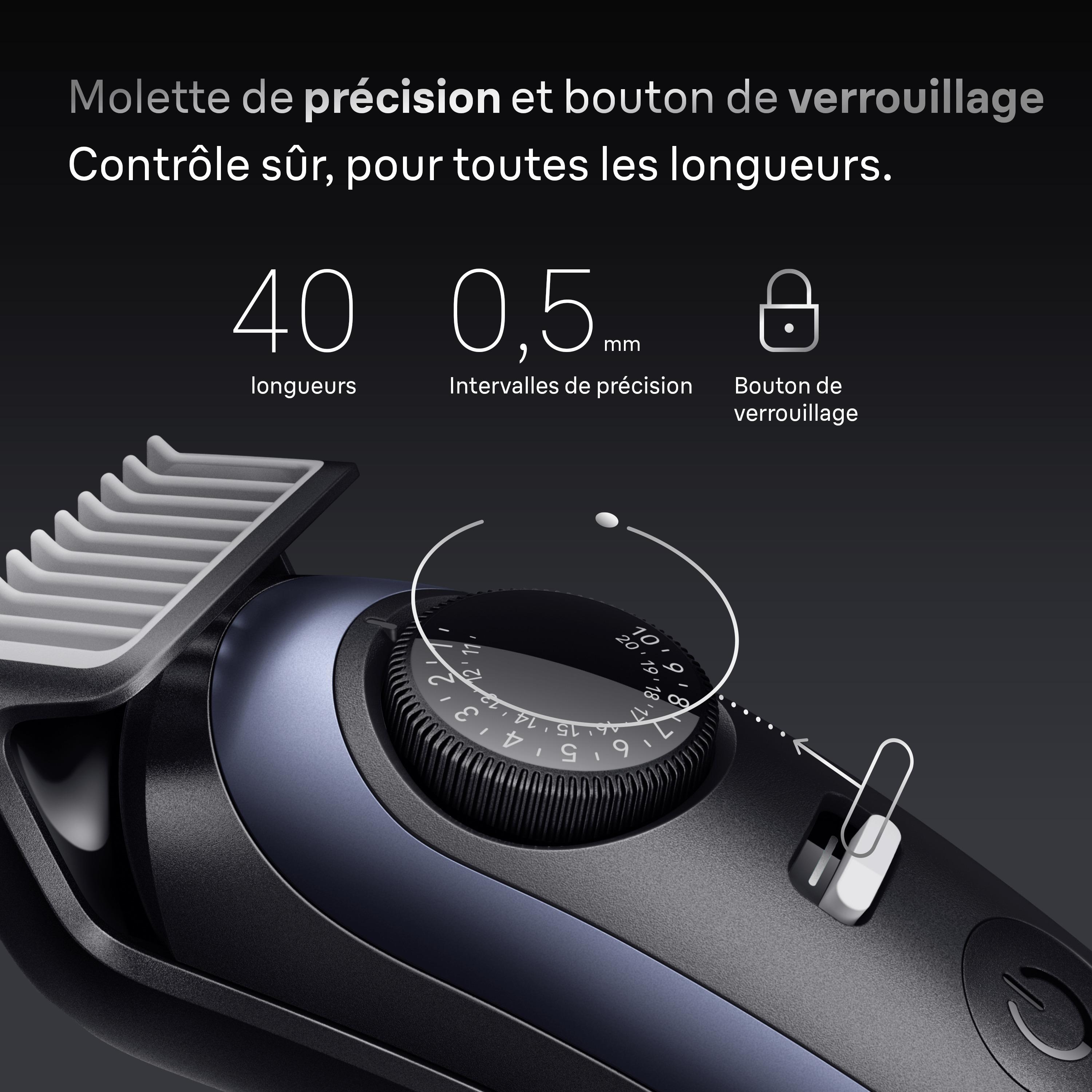 Voir la diapositive 4 : BRAUN Tondeuse barbe BT7520 - Bleu