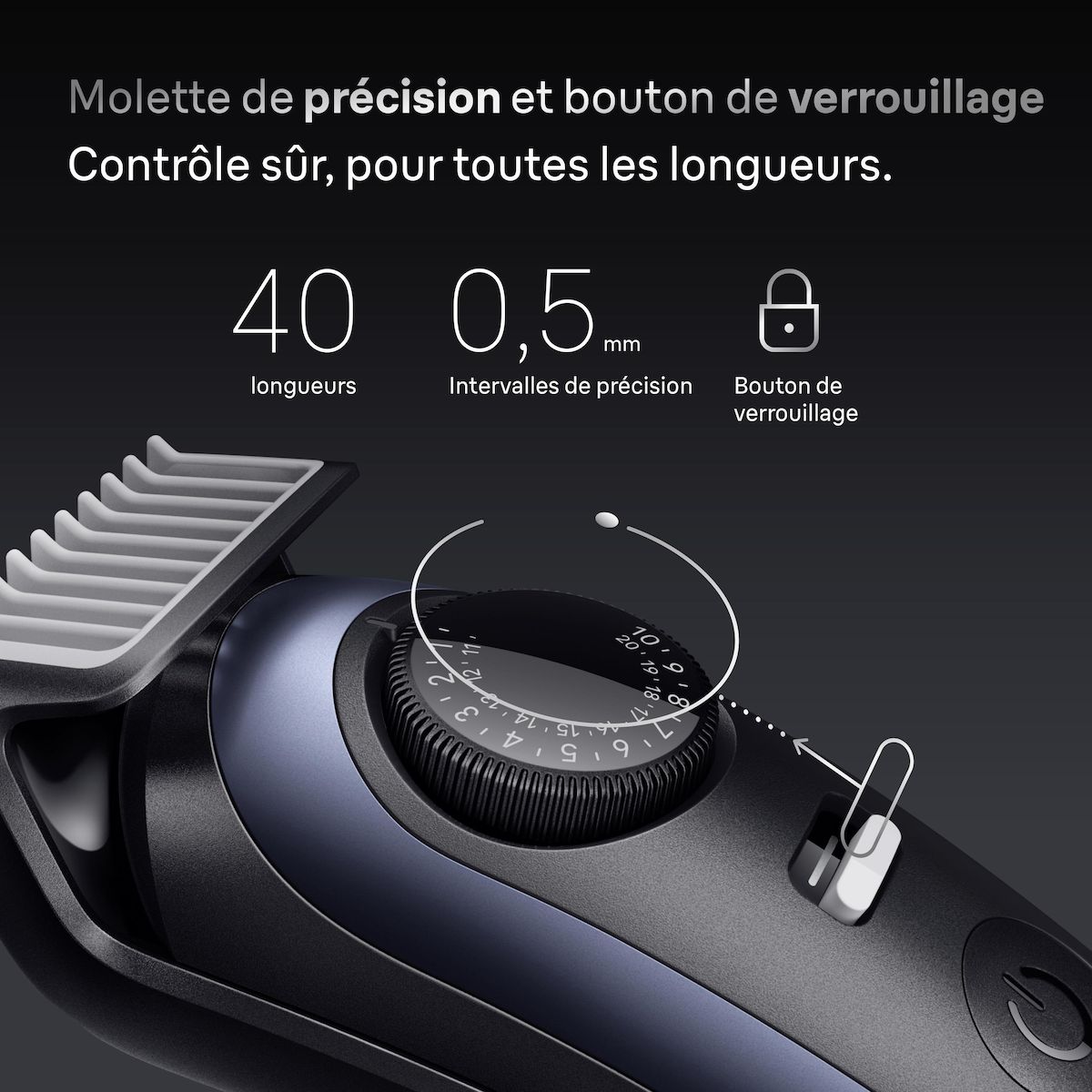 BRAUN Tondeuse barbe BT7520 - Bleu