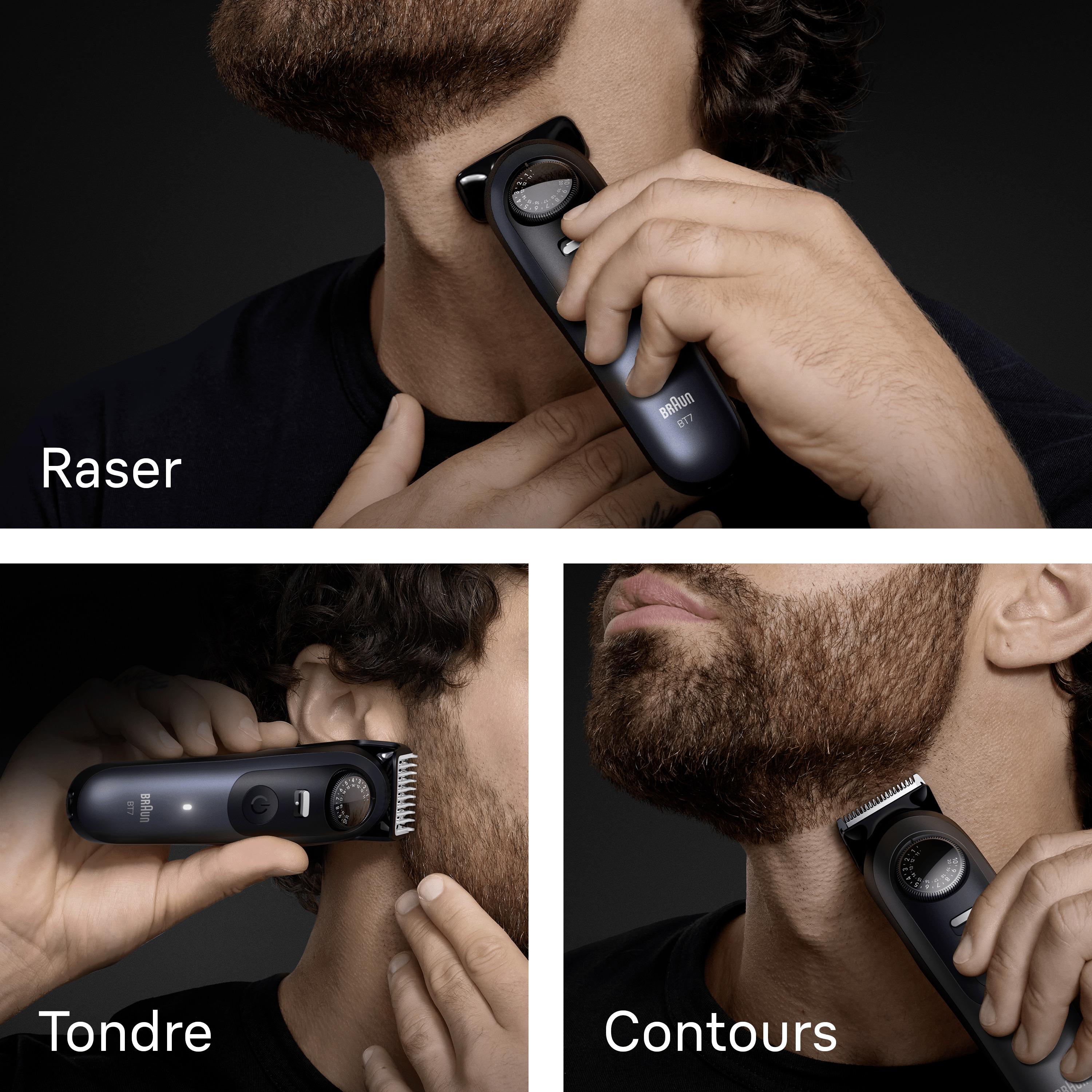 Voir la diapositive 5 : BRAUN Tondeuse barbe BT7520 - Bleu