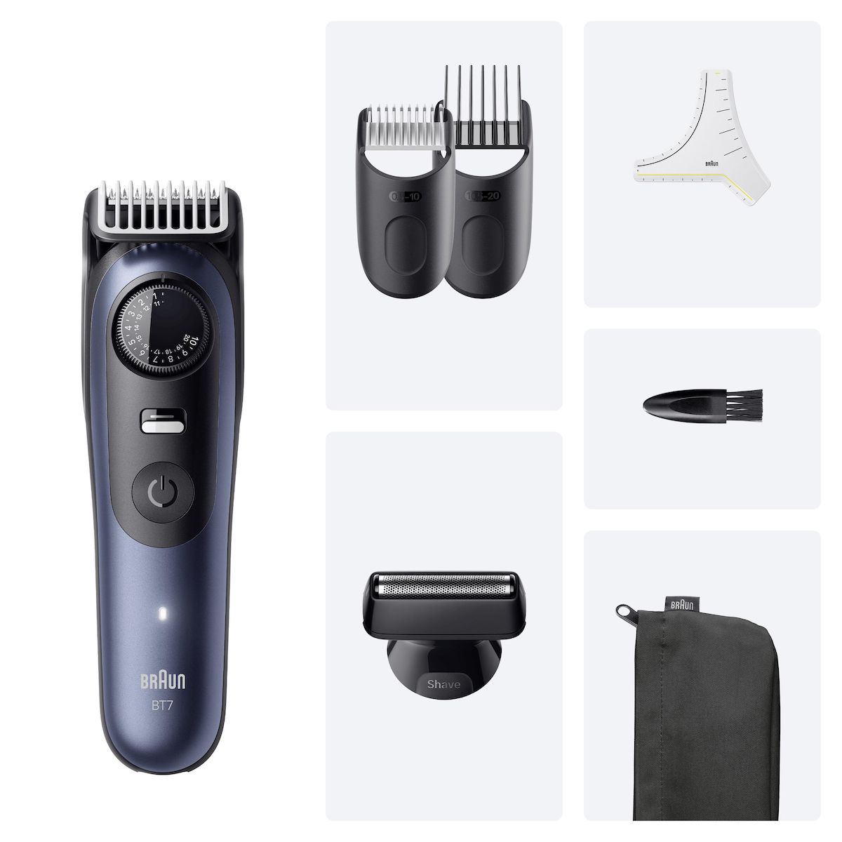 BRAUN Tondeuse barbe BT7520 - Bleu