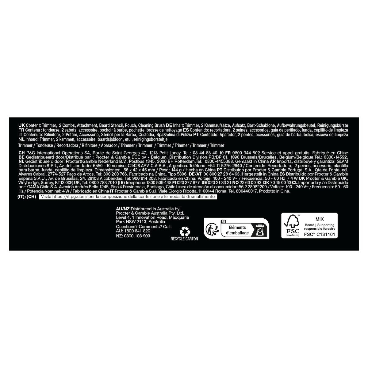 BRAUN Tondeuse barbe BT7520 - Bleu