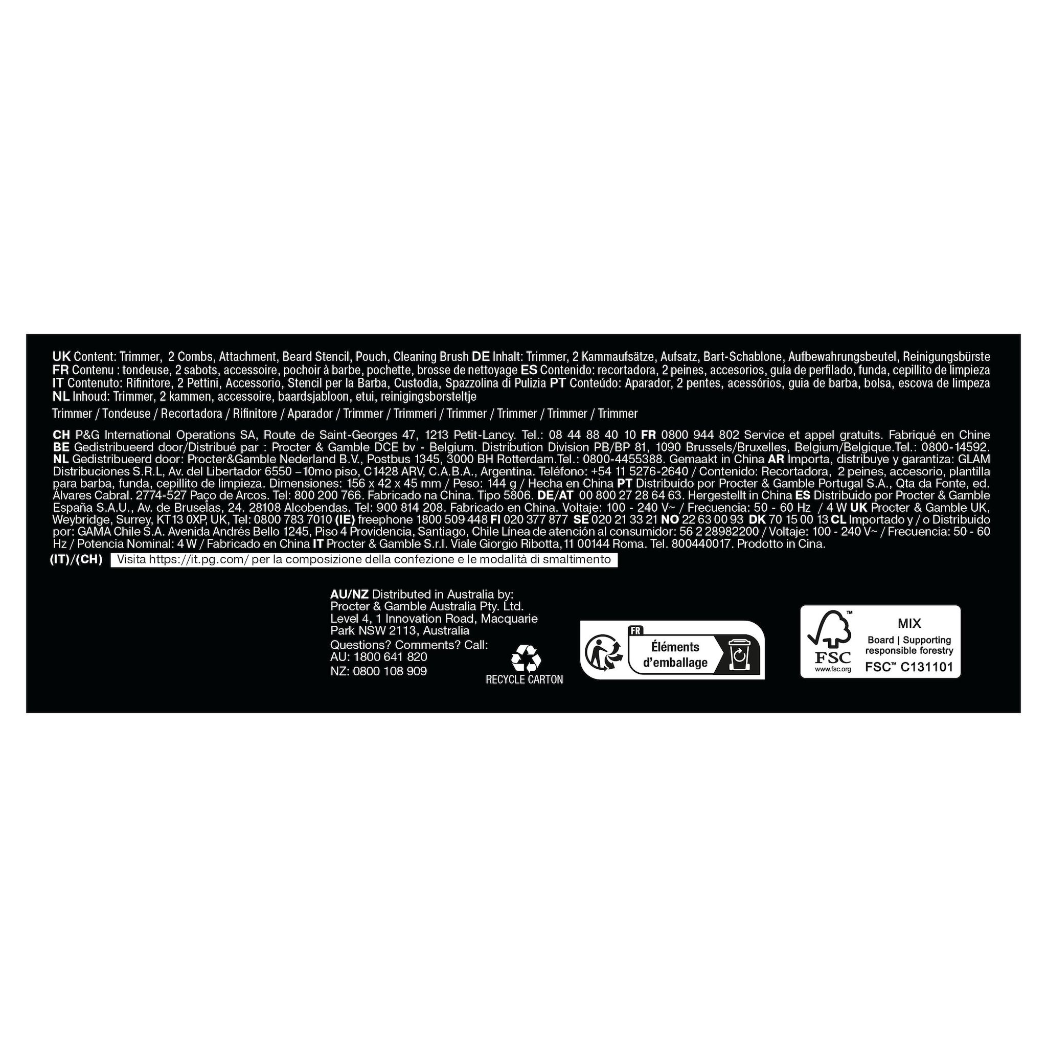 Voir la diapositive 11 : BRAUN Tondeuse barbe BT7520 - Bleu