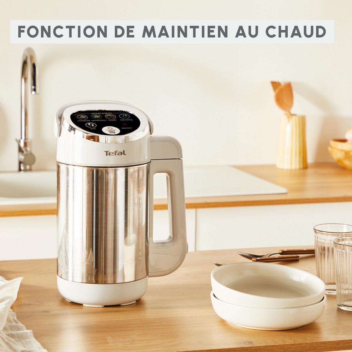 TEFAL Blender chauffant BL841N10 - Inox