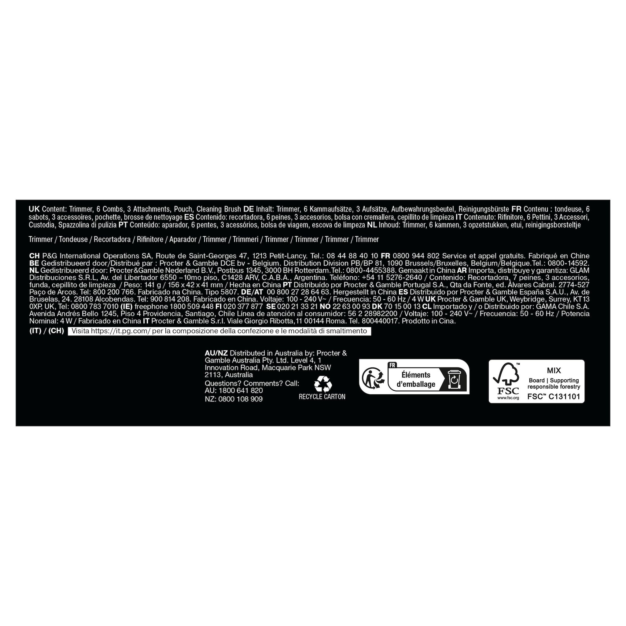 Voir la diapositive 14 : BRAUN Tondeuse multi 11 en 1 MGK7540 - Bleu