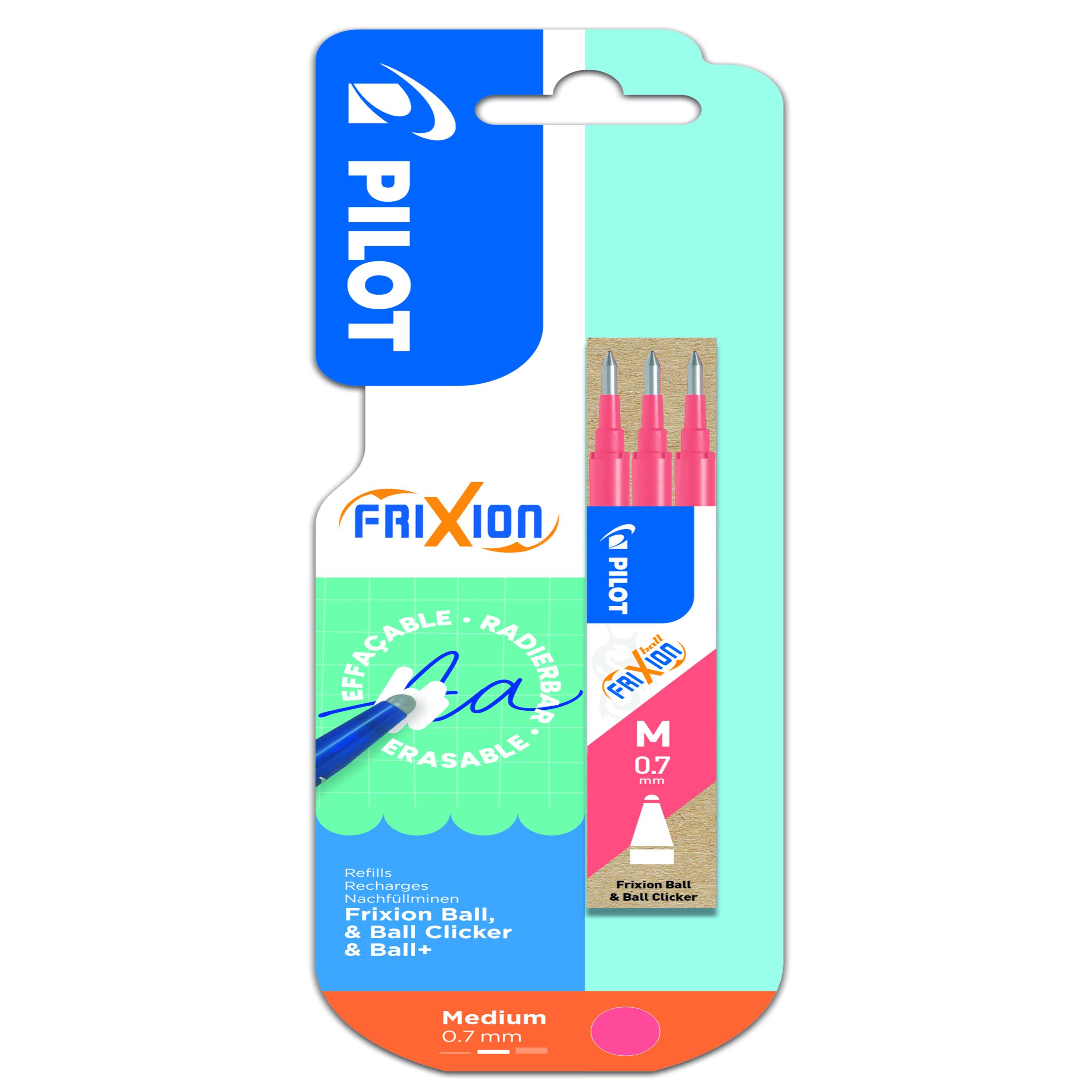 PILOT Etui de 3 recharges Frixion ball couleur corail