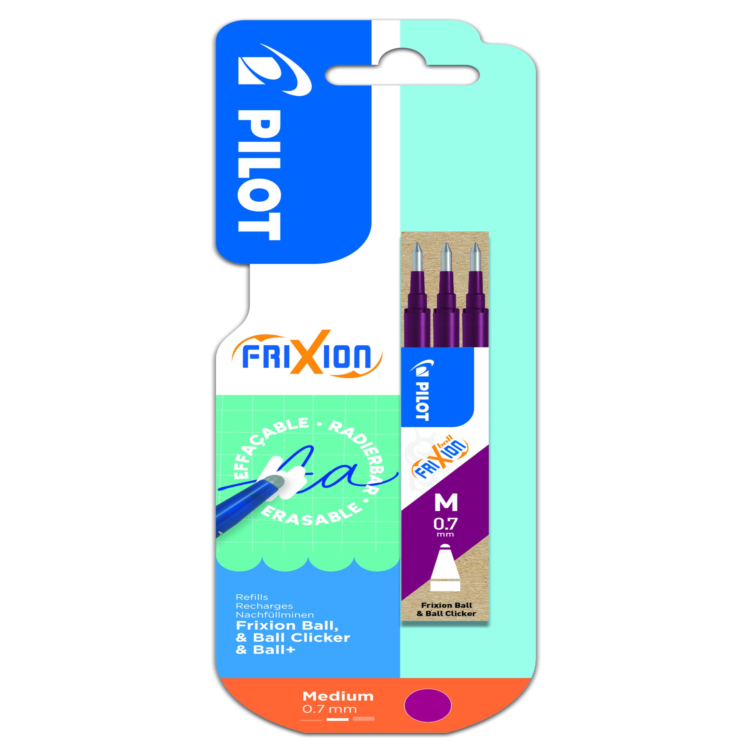 PILOT Etui de 3 recharges Frixion Ball couleur bordeaux