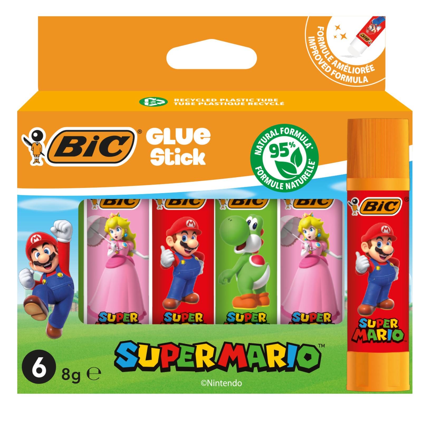 BIC Lot de 6 bâtons de colle Super Mario