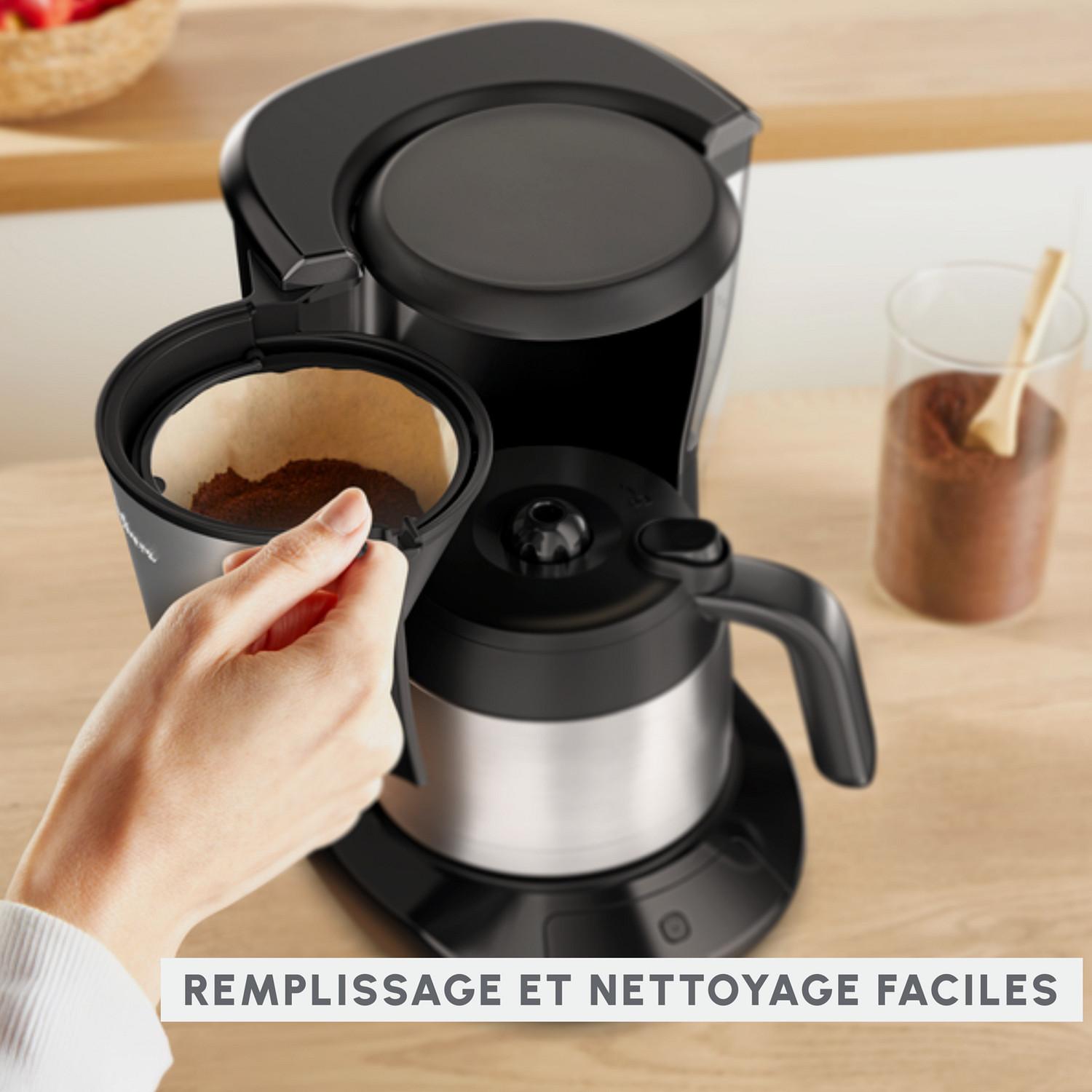 Voir la diapositive 6 : MOULINEX Cafetière filtre isotherme FT5S0DE0 - Inox
