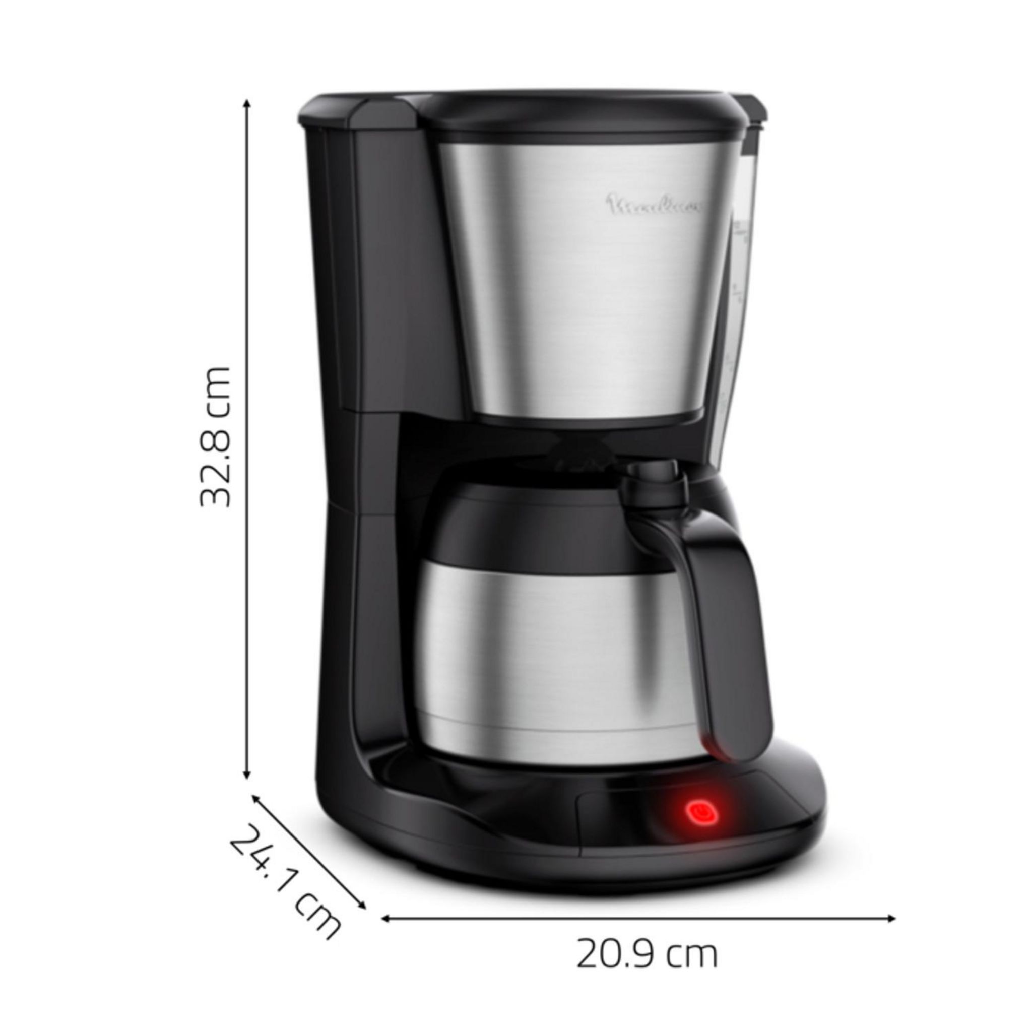 Voir la diapositive 7 : MOULINEX Cafetière filtre programmable FT5S0DE0 - Inox