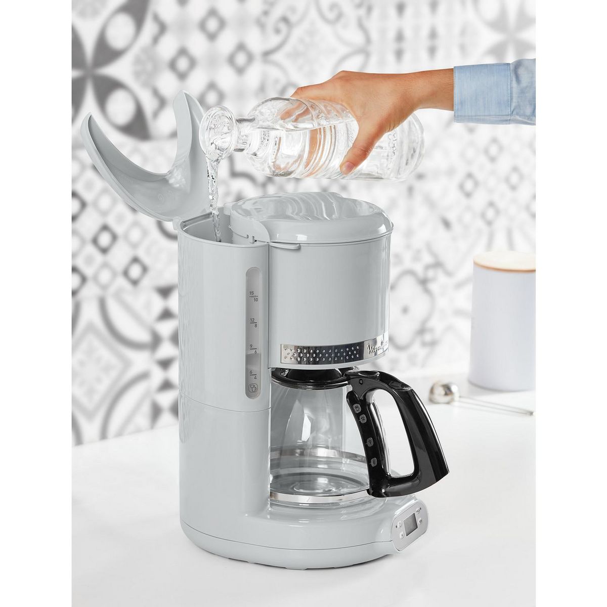 MOULINEX Cafetière filtre programmable FG380E10 - Gris