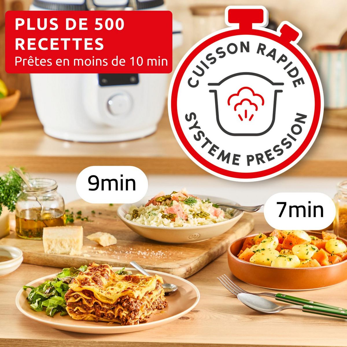MOULINEX Multicuiseur intelligent Cookeo CE9721F0 - Blanc