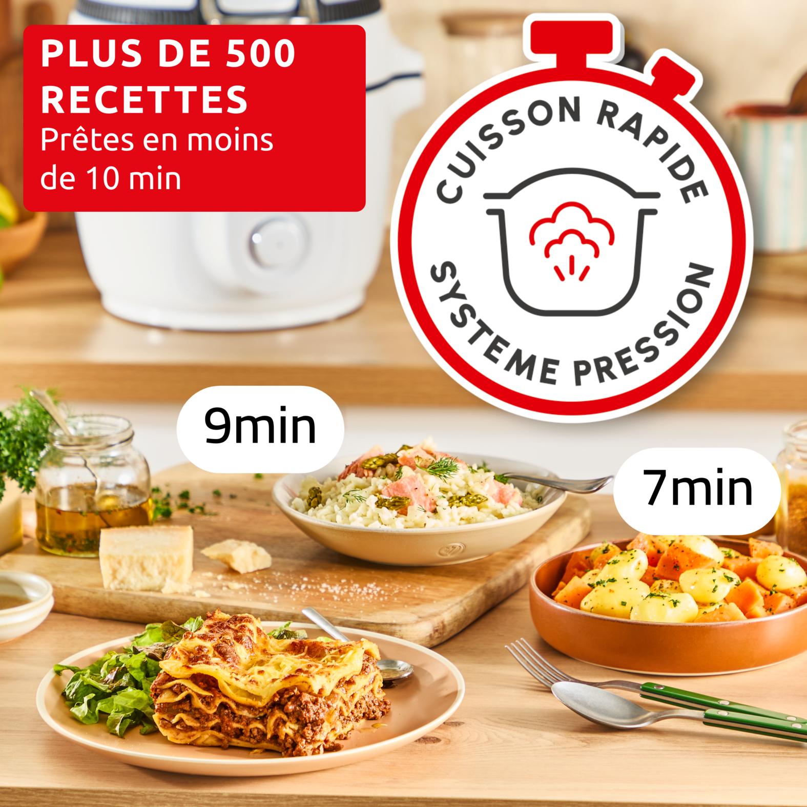 Voir la diapositive 7 : MOULINEX Multicuiseur intelligent Cookeo CE9721F0 - Blanc