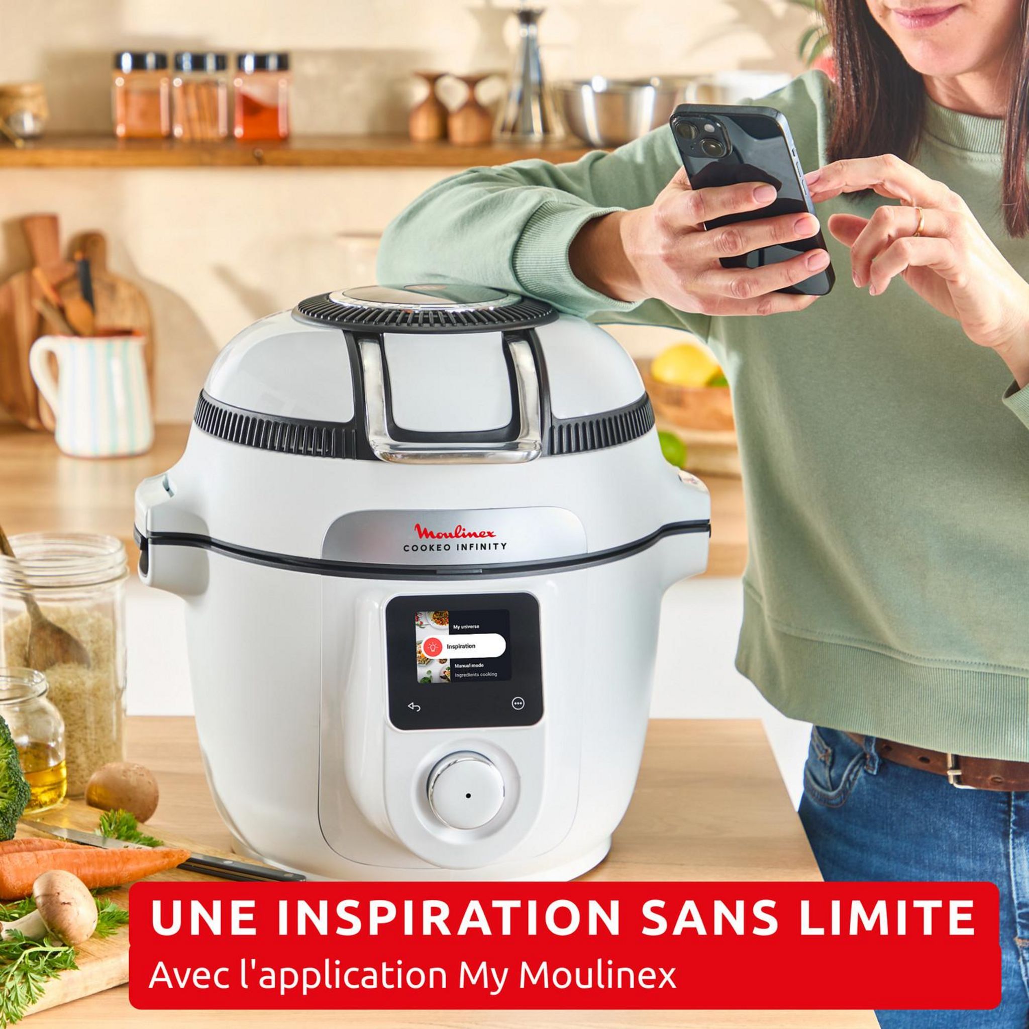 Voir la diapositive 6 : MOULINEX Multicuiseur intelligent Cookeo CE9721F0 - Blanc