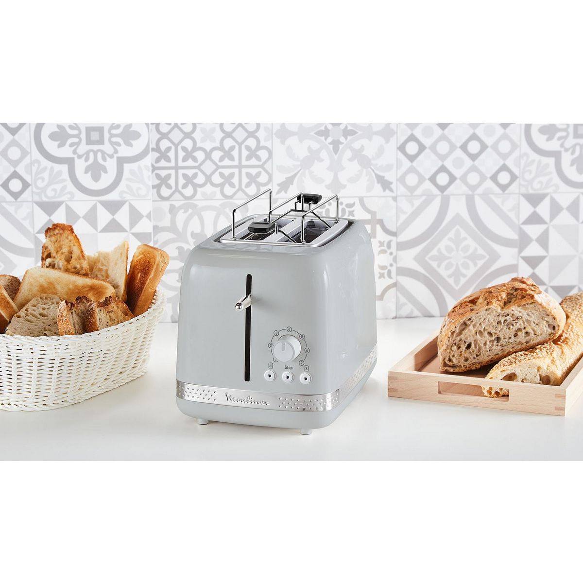 MOULINEX Grille pain LT301E10 - Gris
