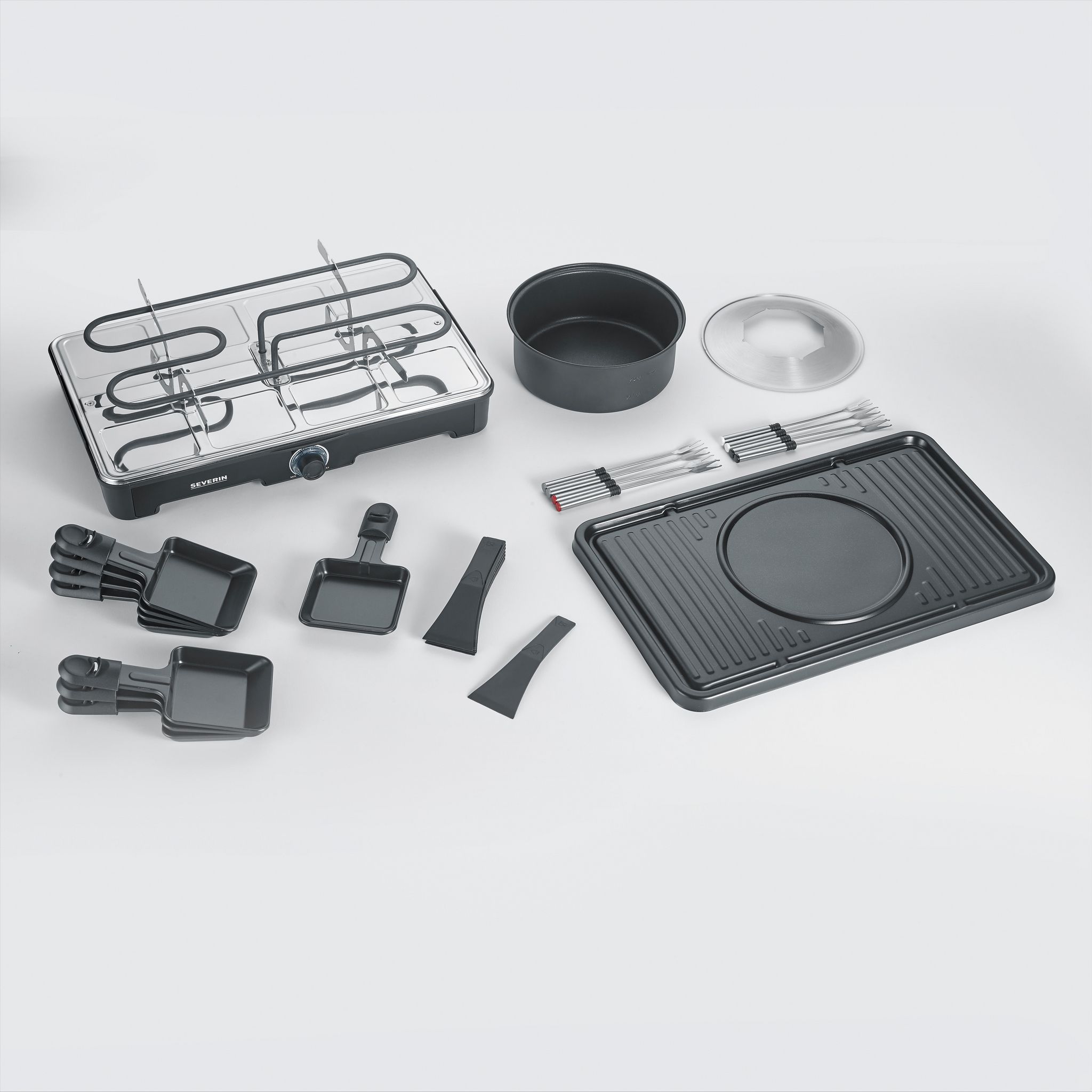 Voir la diapositive 6 : SEVERIN Appareil à raclette et fondue RG2347 - Noir