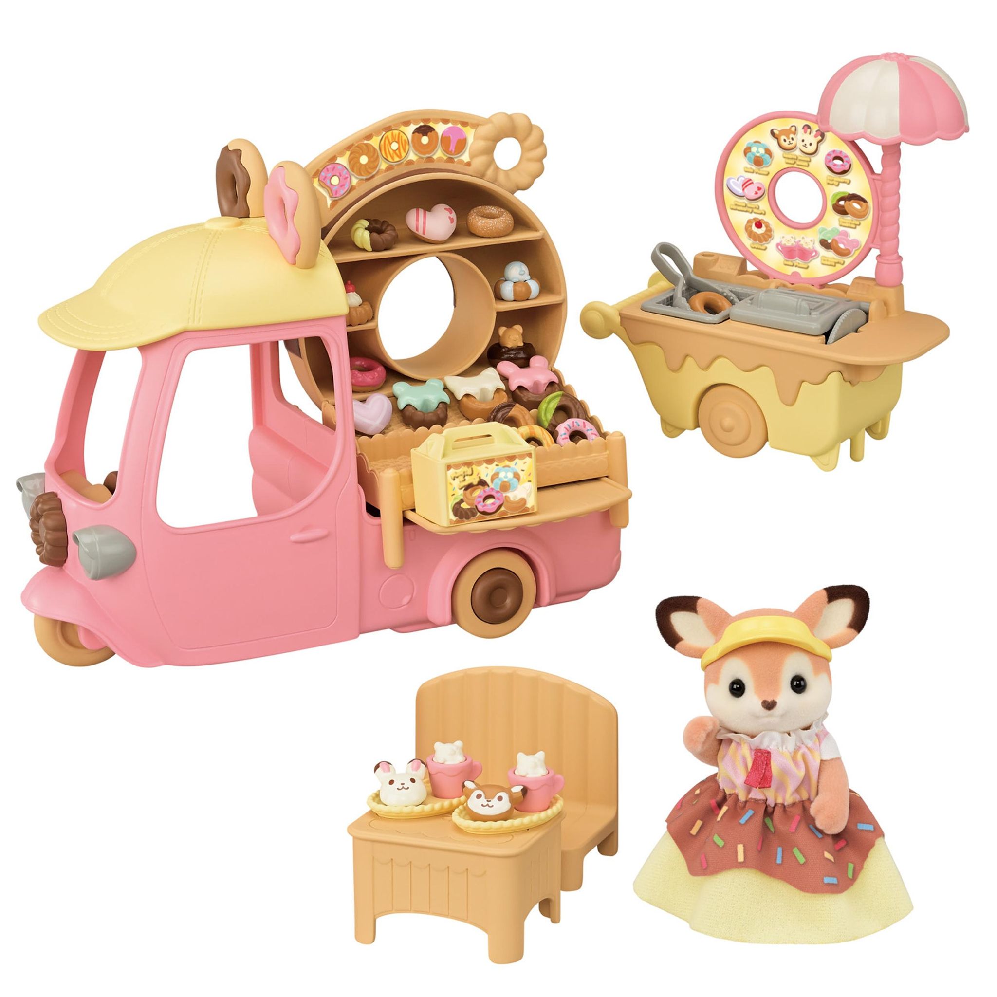 Voir la diapositive 2 : EPOCH D'ENFANCE La chariot de Donuts Famille Sylvanian