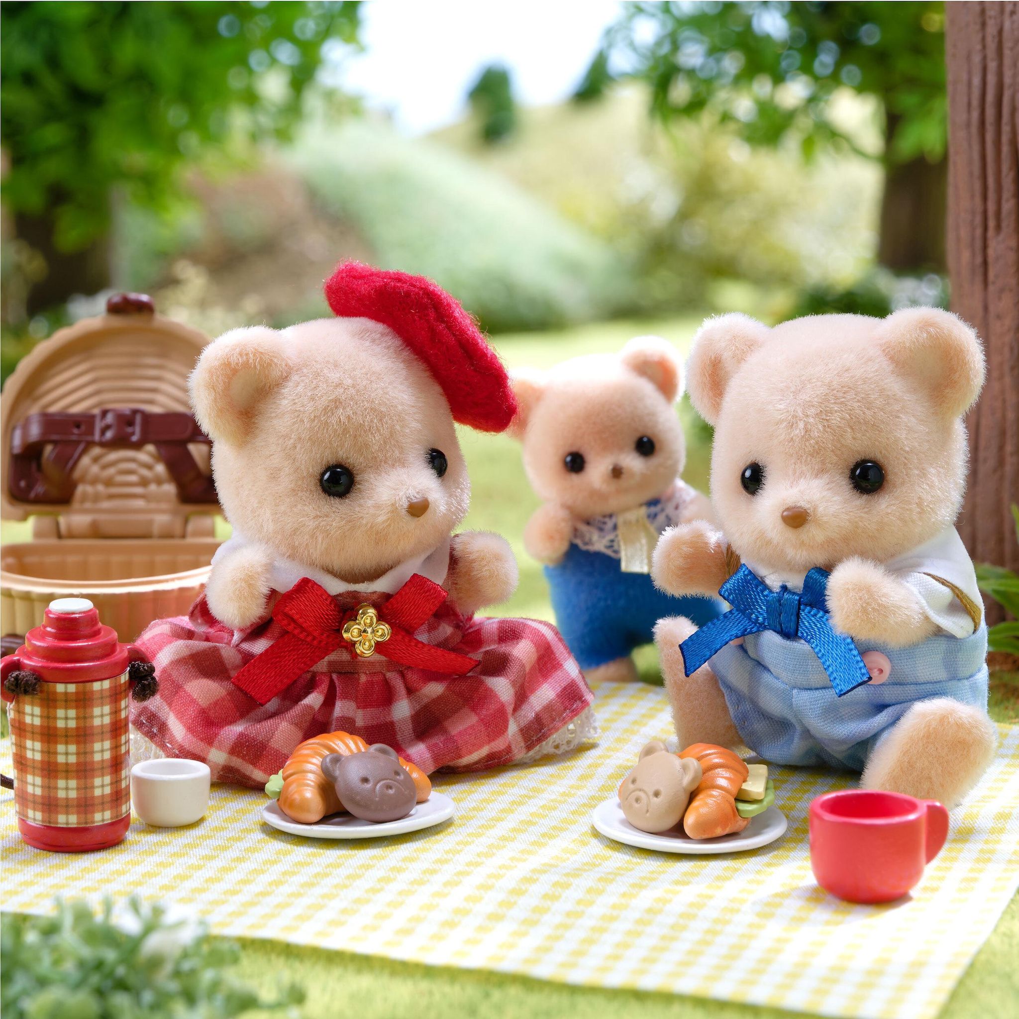 Voir la diapositive 3 : EPOCH D'ENFANCE Pique nique gourmand Ours Famille Sylvanian