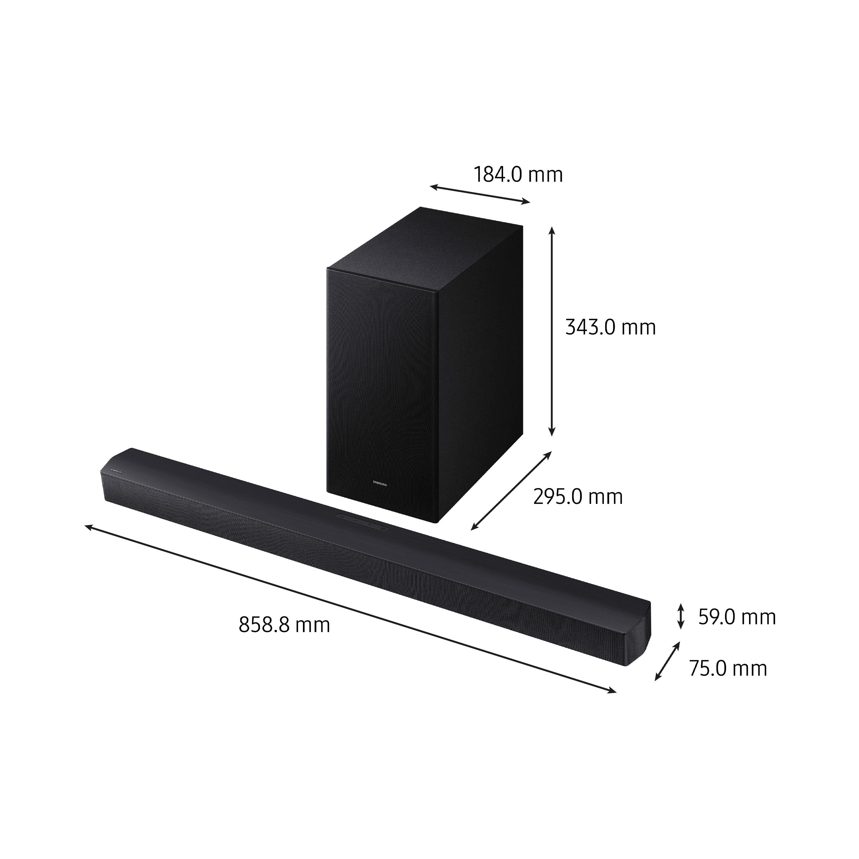 Voir la diapositive 2 : SAMSUNG Barre de Son HW B460F XE 2025