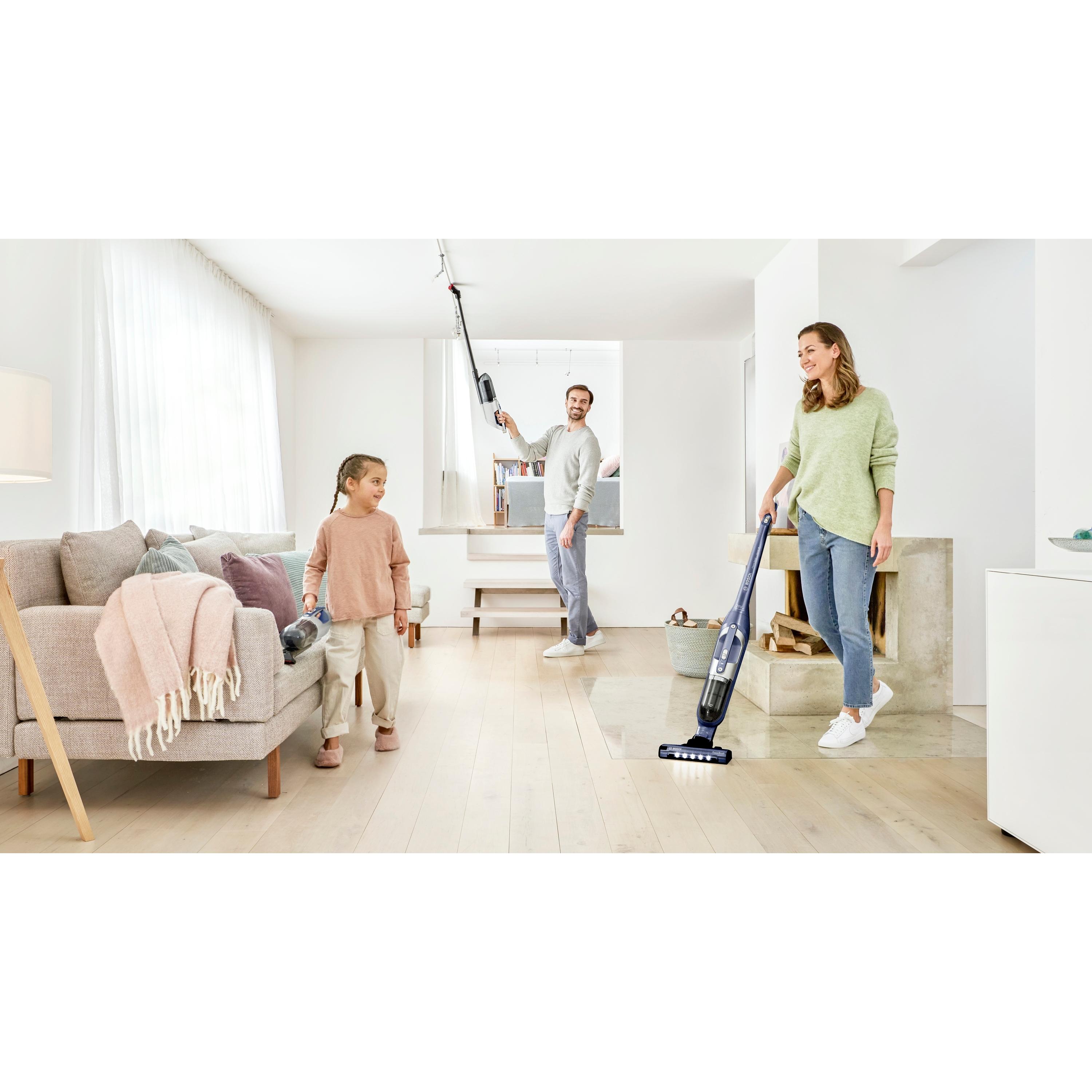 Voir la diapositive 3 : BOSCH Aspirateur balai BCH3K2851 - Bleu