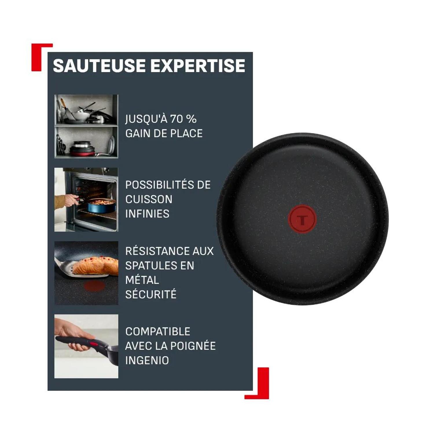 Voir la diapositive 2 : TEFAL Sauteuse 24cm expertise ingenio