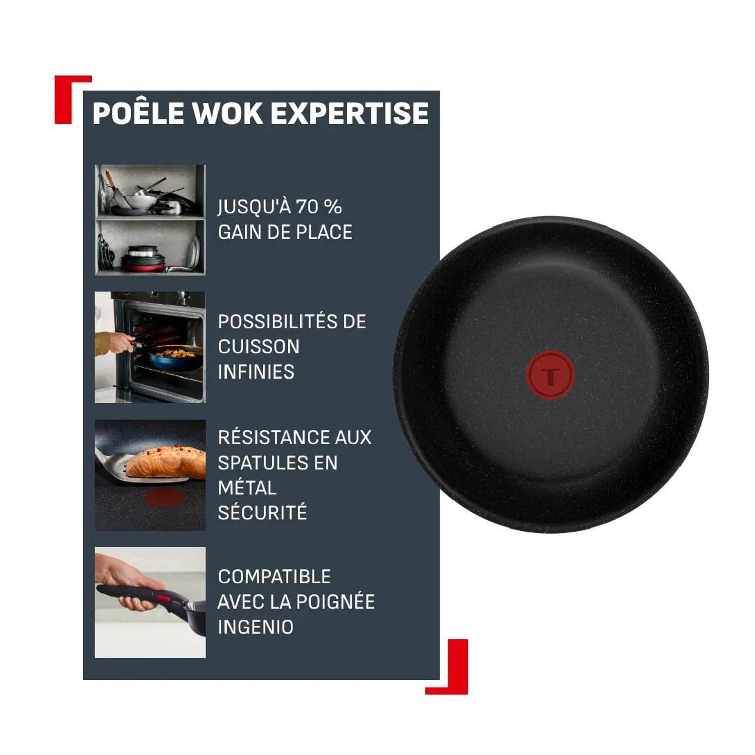 Voir la diapositive 2 : TEFAL Wok 26cm expertise ingenio