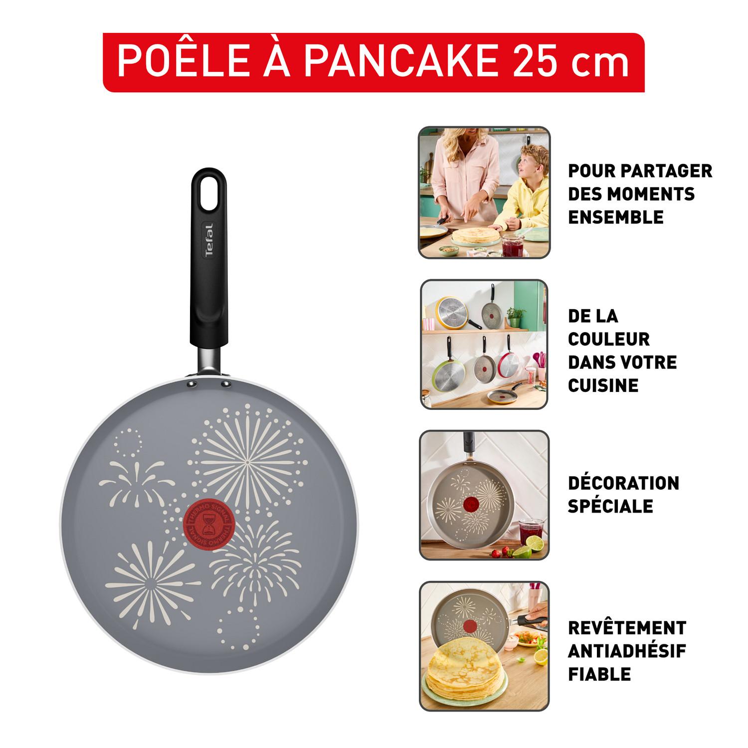Voir la diapositive 2 : TEFAL Crêpière 25cm rose