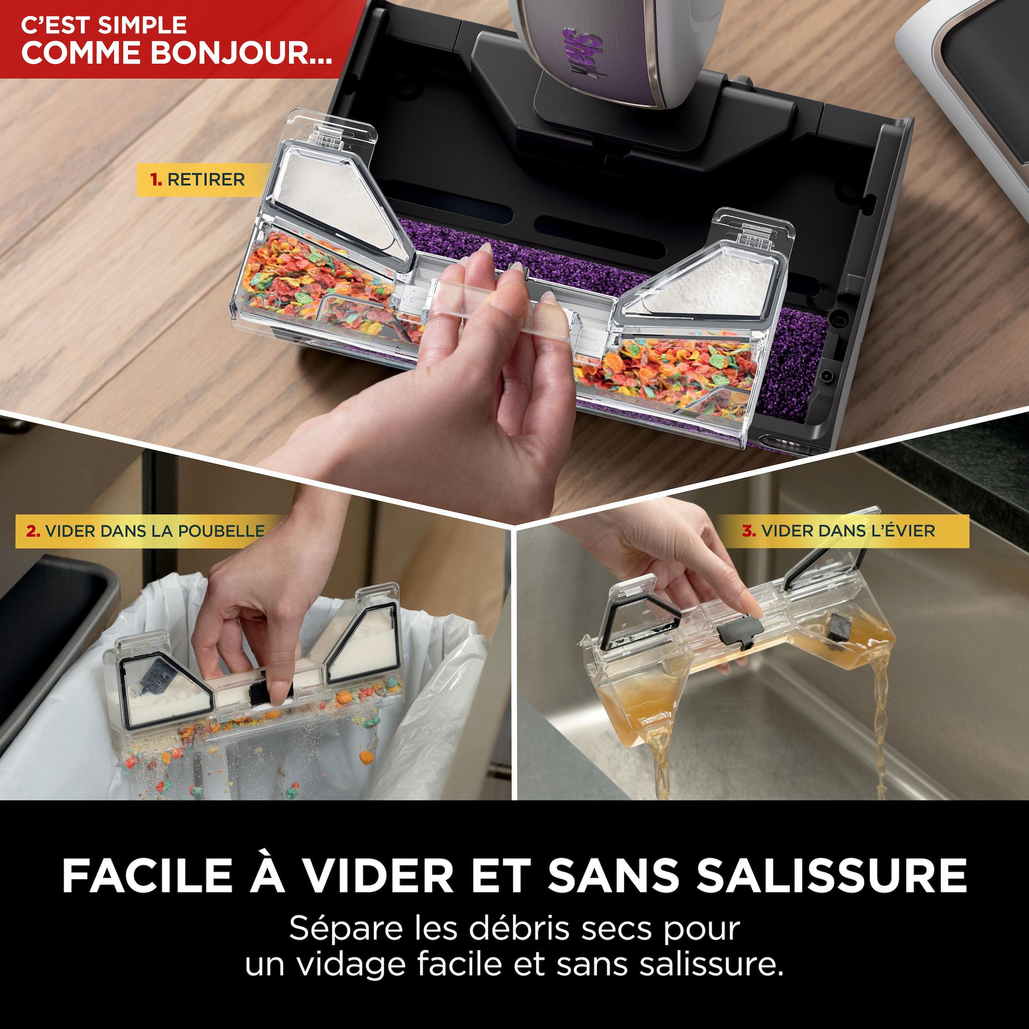 Voir la diapositive 9 : SHARK Balai vapeur 3 en 1 SD200EU - Gris