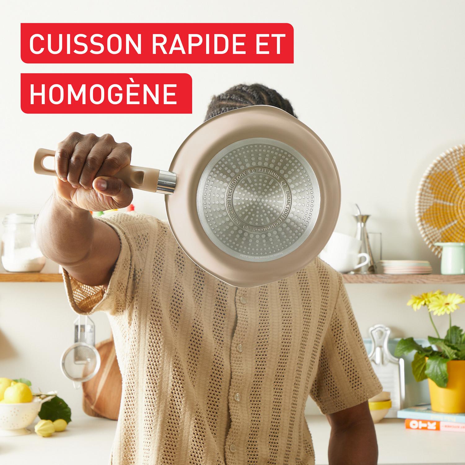 Voir la diapositive 5 : TEFAL One pick pot pan 22cm + couvercle vanille