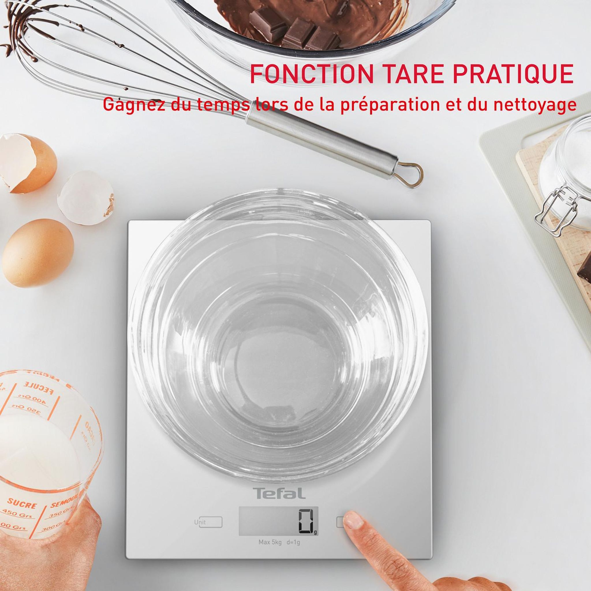 Voir la diapositive 5 : TEFAL Balance de cuisine BC5306V0 - Silver