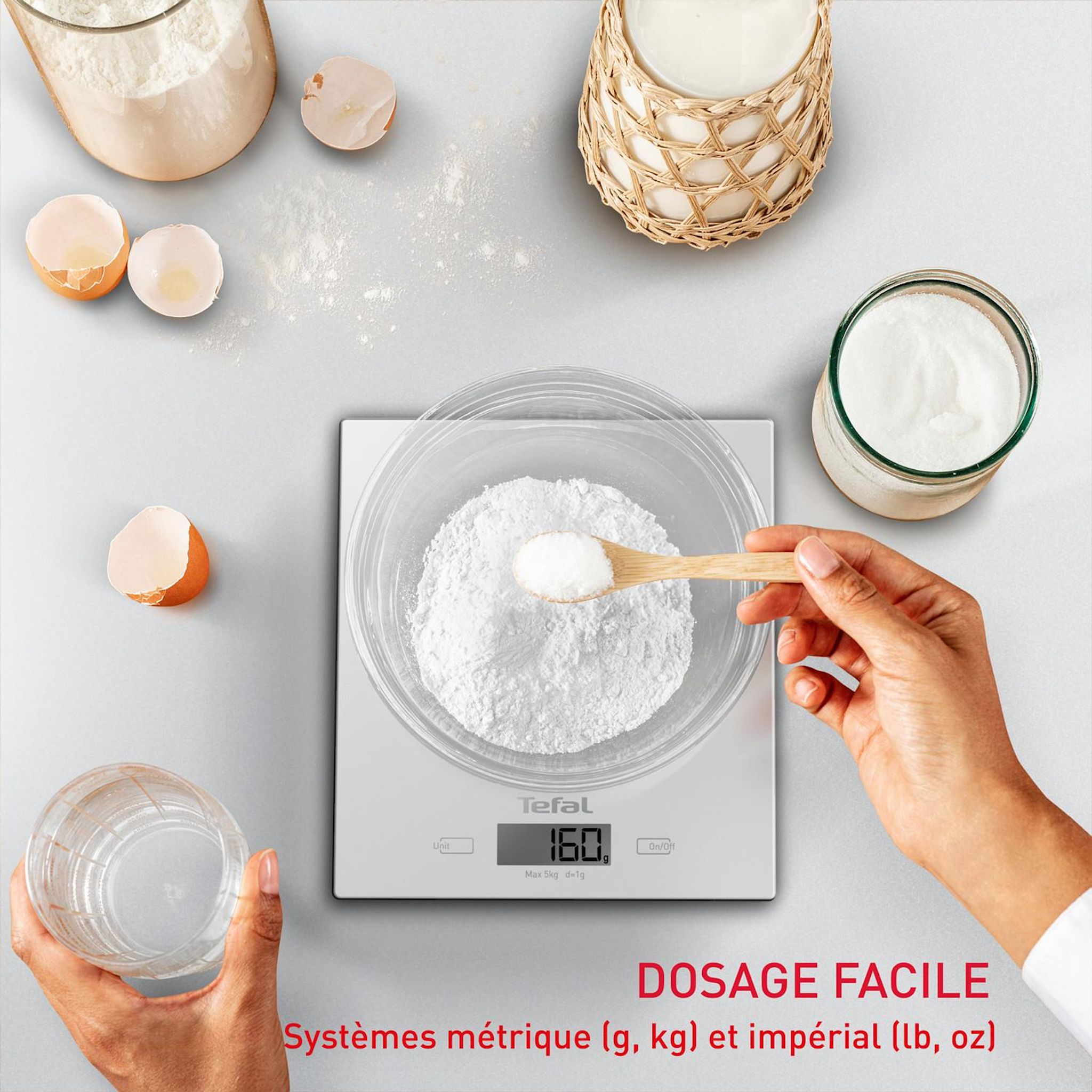 Voir la diapositive 6 : TEFAL Balance de cuisine BC5306V0 - Silver