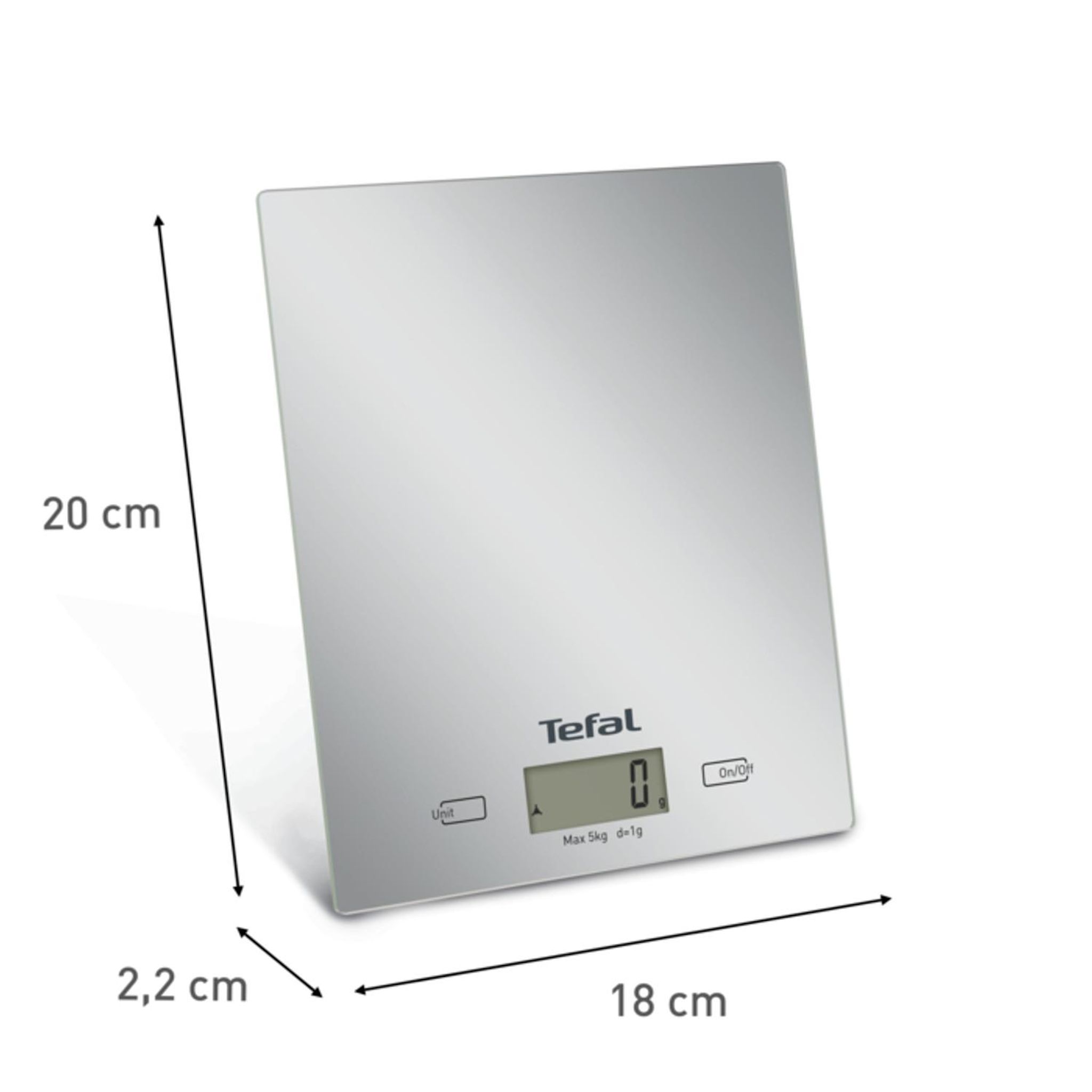 Voir la diapositive 7 : TEFAL Balance de cuisine BC5306V0 - Silver