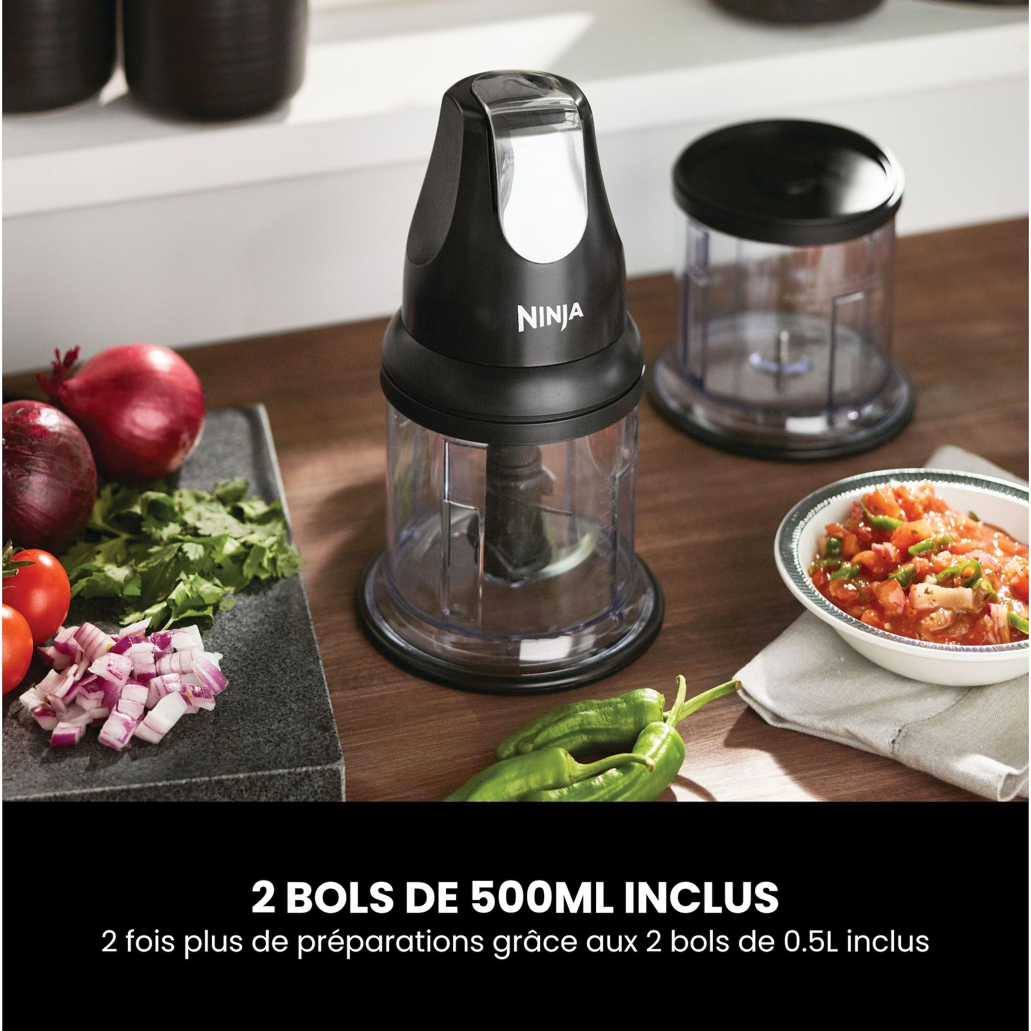 Voir la diapositive 3 : NINJA Hachoir express NJ1002EUBK - Noir